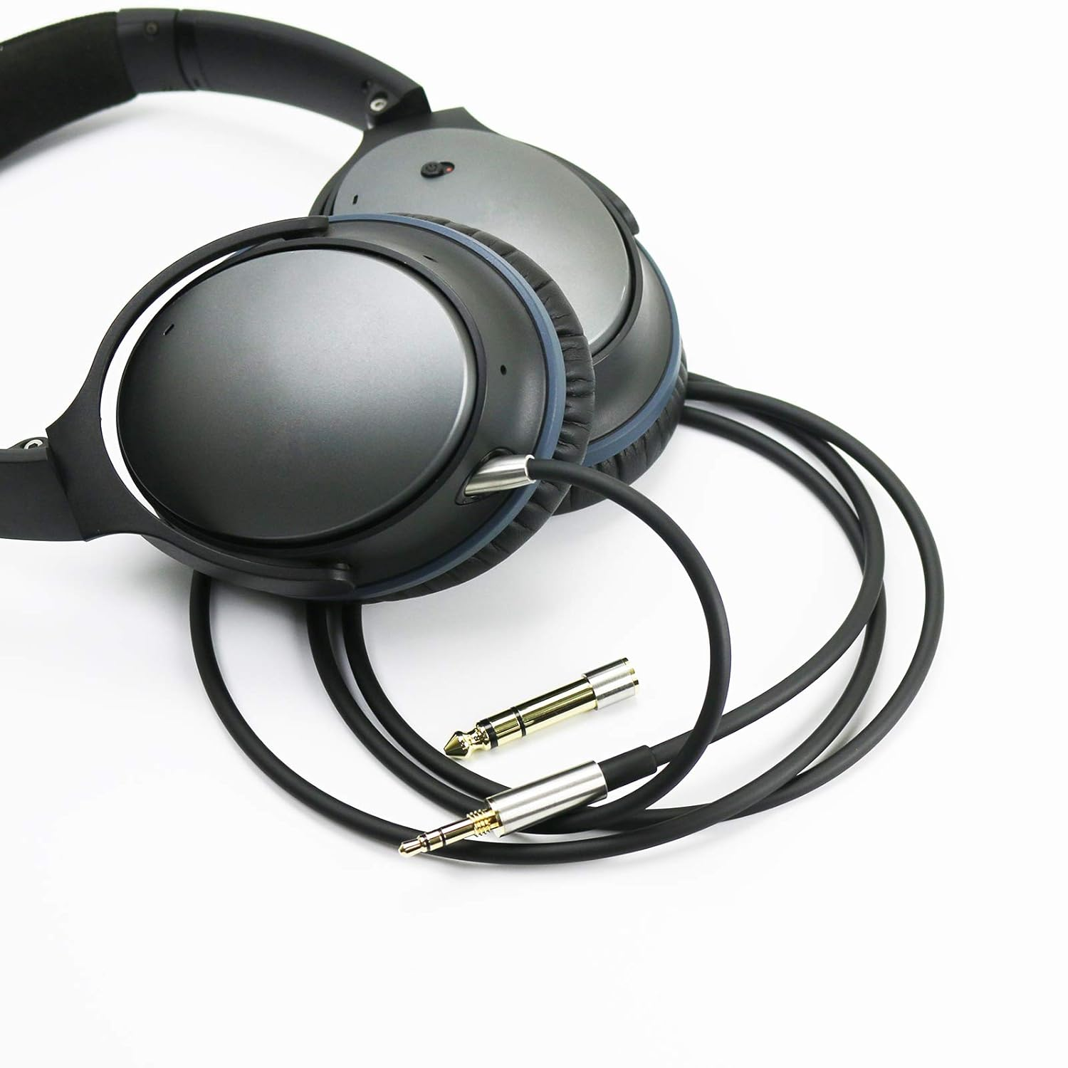 Upgrade 3.5Mm to 2.5M AUX Cable Compatible with Bose 700 Quietcomfort QC25 QC35 QC35II Noise Cancelling Headphones, Replacement Audio Cord with 6.35Mm Adapter 1.5Meters/4.9Feet image number 3
