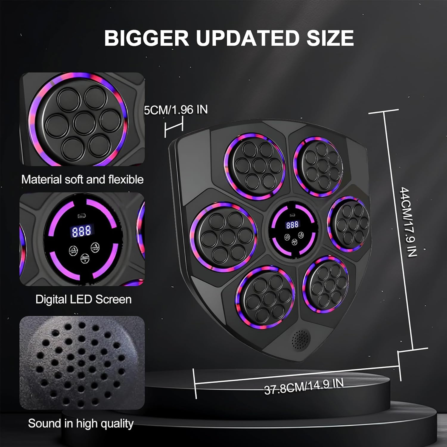 Music Boxing Machine, Bluetooth Smart Music Boxing Machine Equipped with Parent Child Boxing Gloves, Punching Machine, Punching Bag, Home Gym Equipment image number 5