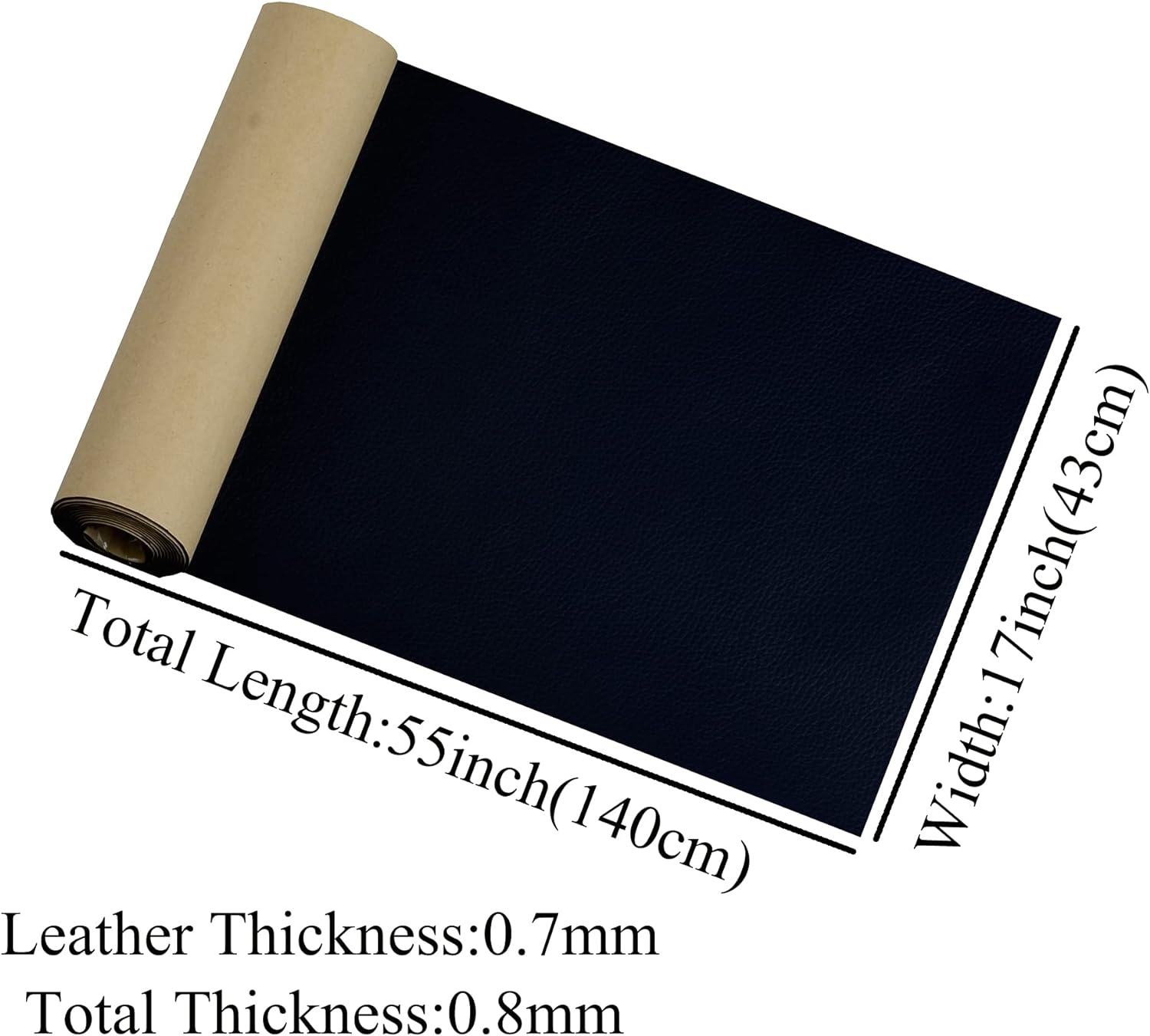 Leather Repair Patch for Couches 17X55Inch Large Self-Adhesive Refinisher Cuttable Reupholster Tape Patches Kit for Couch Car Seats Furniture Sofa Vinyl Chairs Fabric Fix(Beige White, 17X55 Inch) image number 4