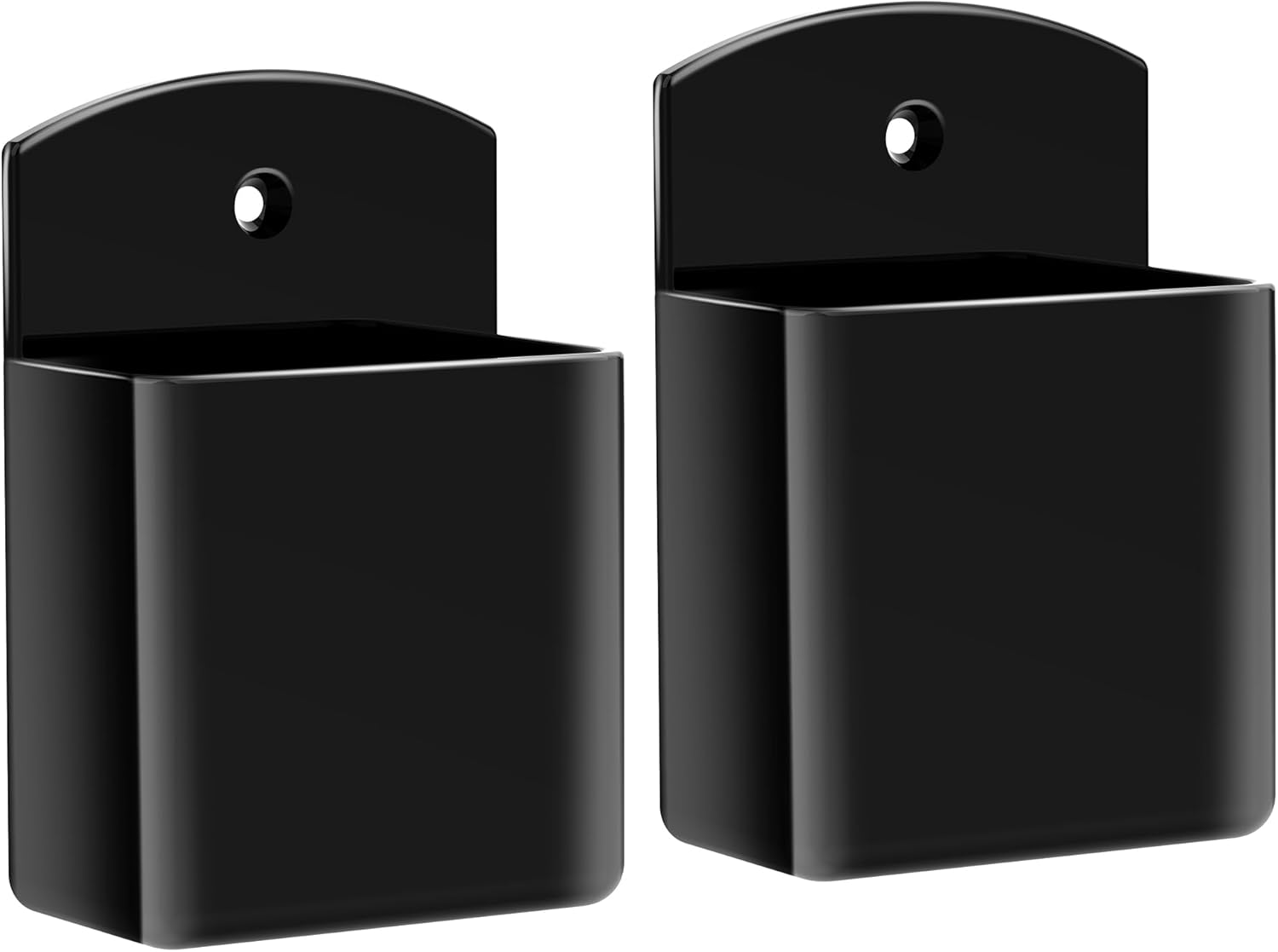 DRQ 2Pc Adhesive Remote Control Holder, Wall Mount TV Controller Holder, TV Remote Organizer, Wall Pen Holder Desk Accessories Storage for Home Office School (2PC White)