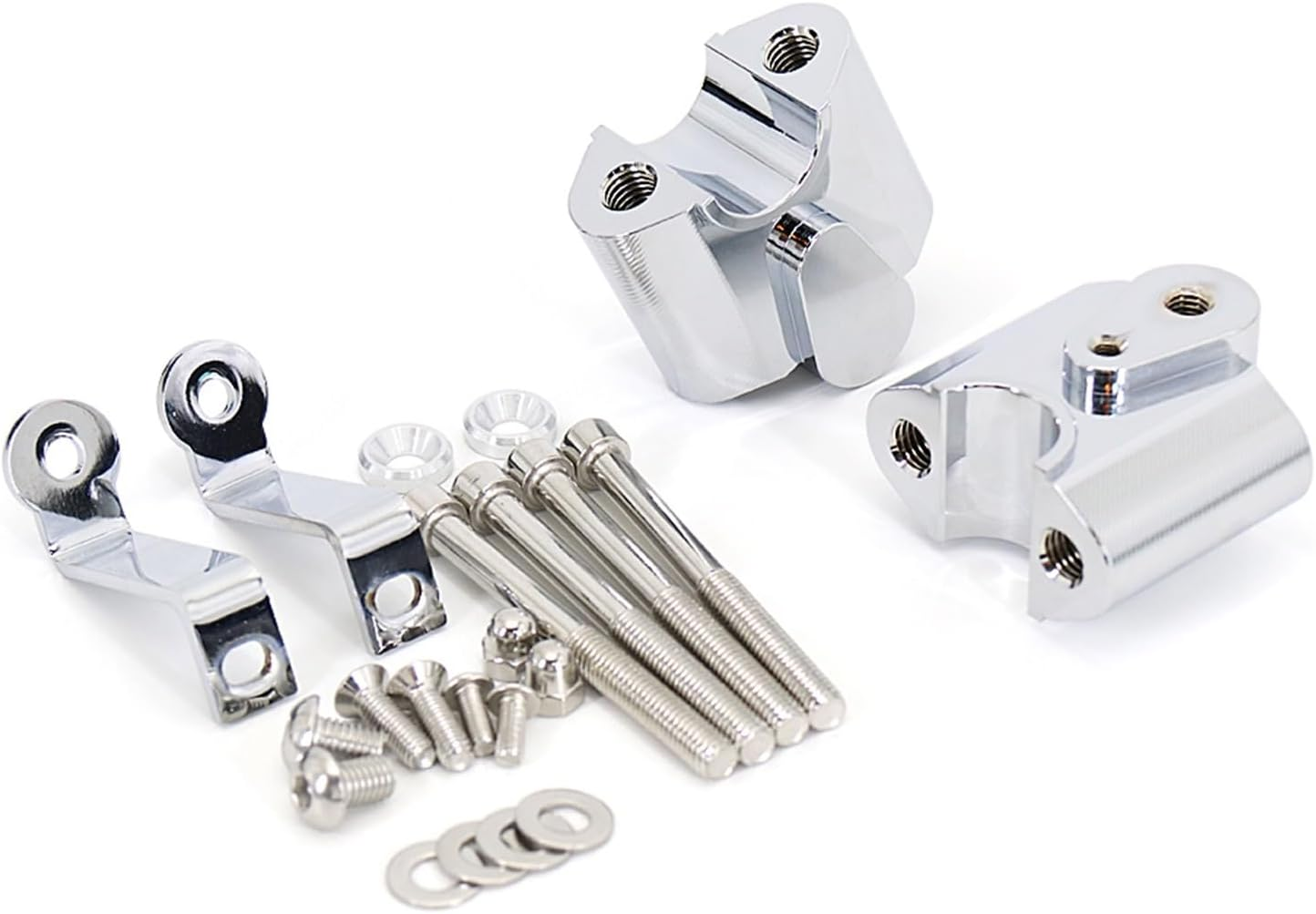 Handlebar Parts Decoration Classic Aluminum Motorcycle Accessories Handlebar Riser Handlebar Clamp Adapter for R18 Handle Bar Risers image number 4