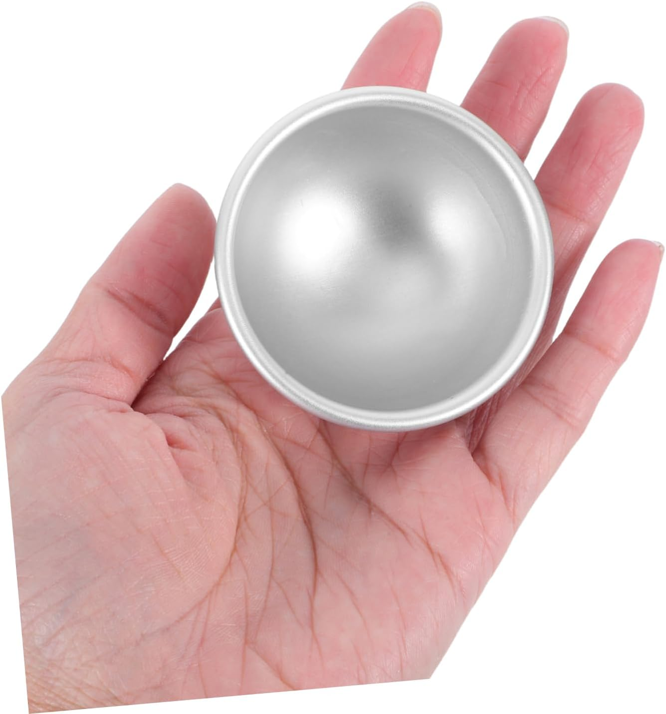 STOBOK 12Pcs Bath Salt Molds Hemispherical Aluminum Molds for Making Handmade Bath Salts image number 4