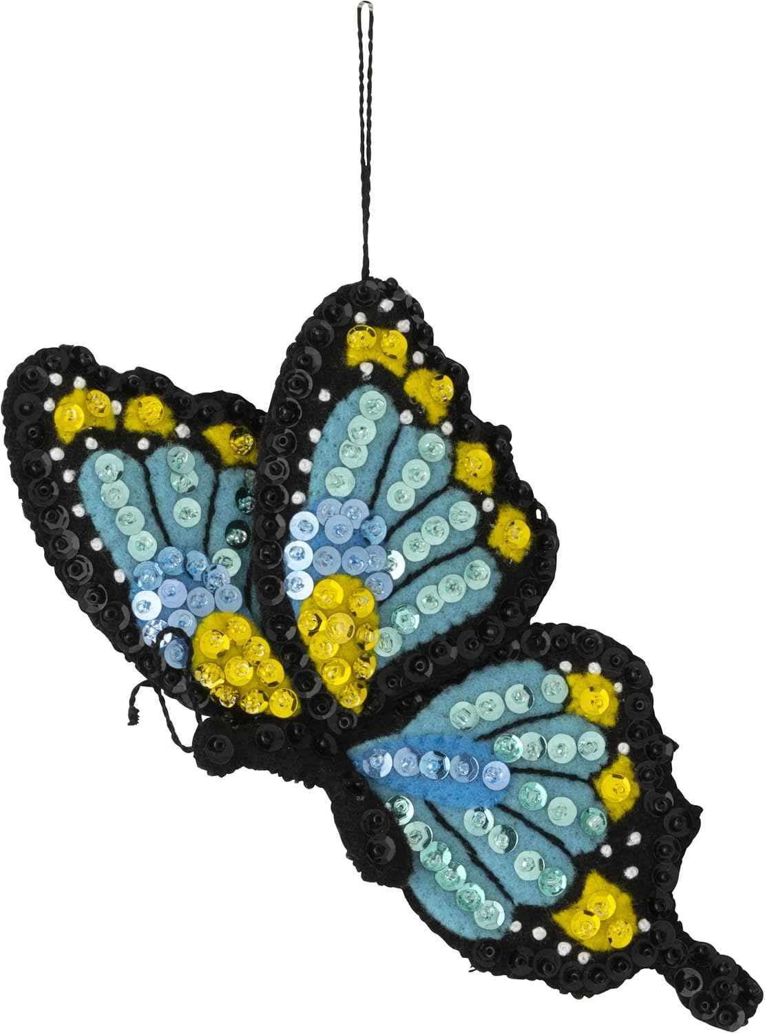 Bucilla Felt Applique 6 Piece Ornament Making Kit, Butterfly Garden, Perfect for DIY Arts and Crafts, 89488E image number 4
