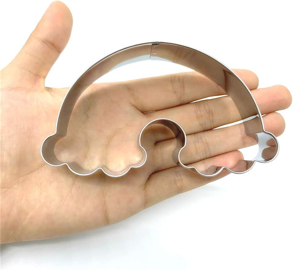 LILIAO Rainbow Cookie Cutter for Kids - 4 X 2.4 Inches - Stainless Steel image number 2
