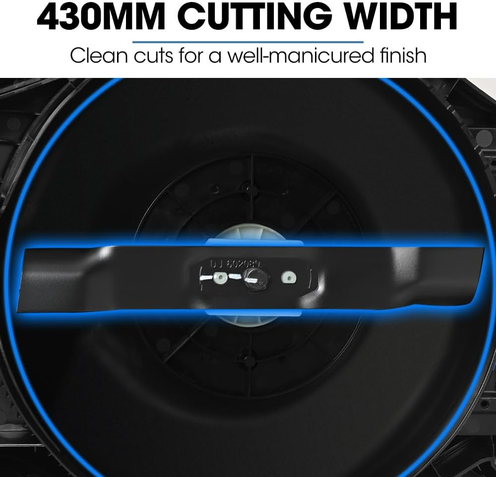 Powerblade 480CX 40V 17" Cordless Lawn Mower Kit, Fast Charger, 2 X 4Ah Batteries, 6 Stage Height, Brushless Electric, 430Mm Cutting Path image number 2