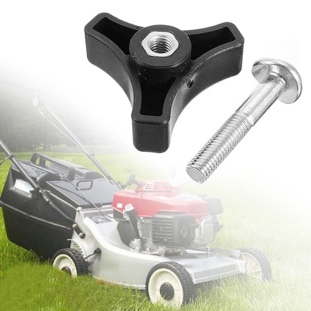 LALOCAPEYO 4 Sets Triangle Handle Knob Nut Screw Bolt Set Knob Handle Screw Fan Accessories for Lawn Mower Machine Lawn Mower Handle Bolts T-Handle Nut Screw Bolts Triangular image number 2