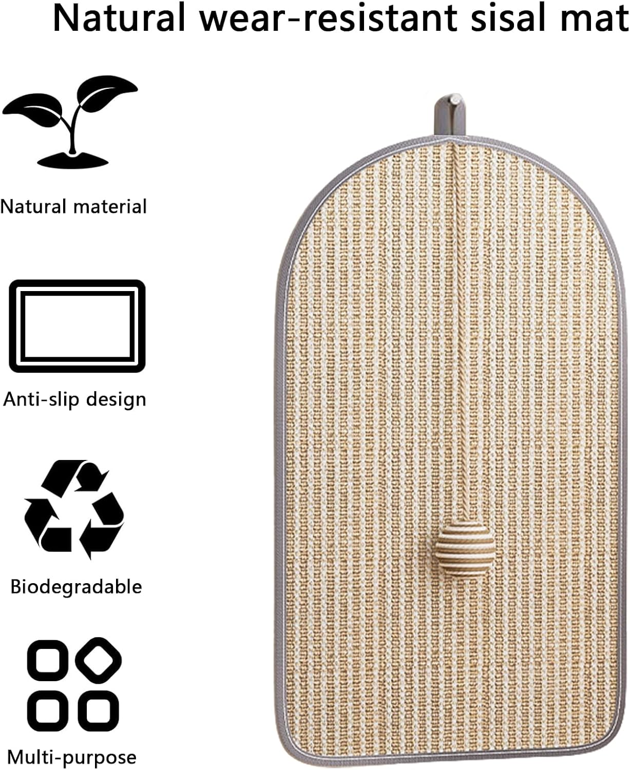 Amexo Cat Scratching Mat, 36 X 58 Cm, Cat Scratching Mat, Scratching Wall for Cats, Scratching Pads for Cats, Furniture Couch Protection image number 4