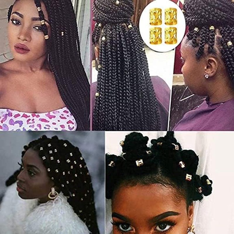 OPUHOHR Pack of 28 Braids Jewellery, Metal Gold Hair Accessories for Braids, Braids Hair Jewellery, Hair Spirals Clips Dreadlocks for Women and Men image number 4
