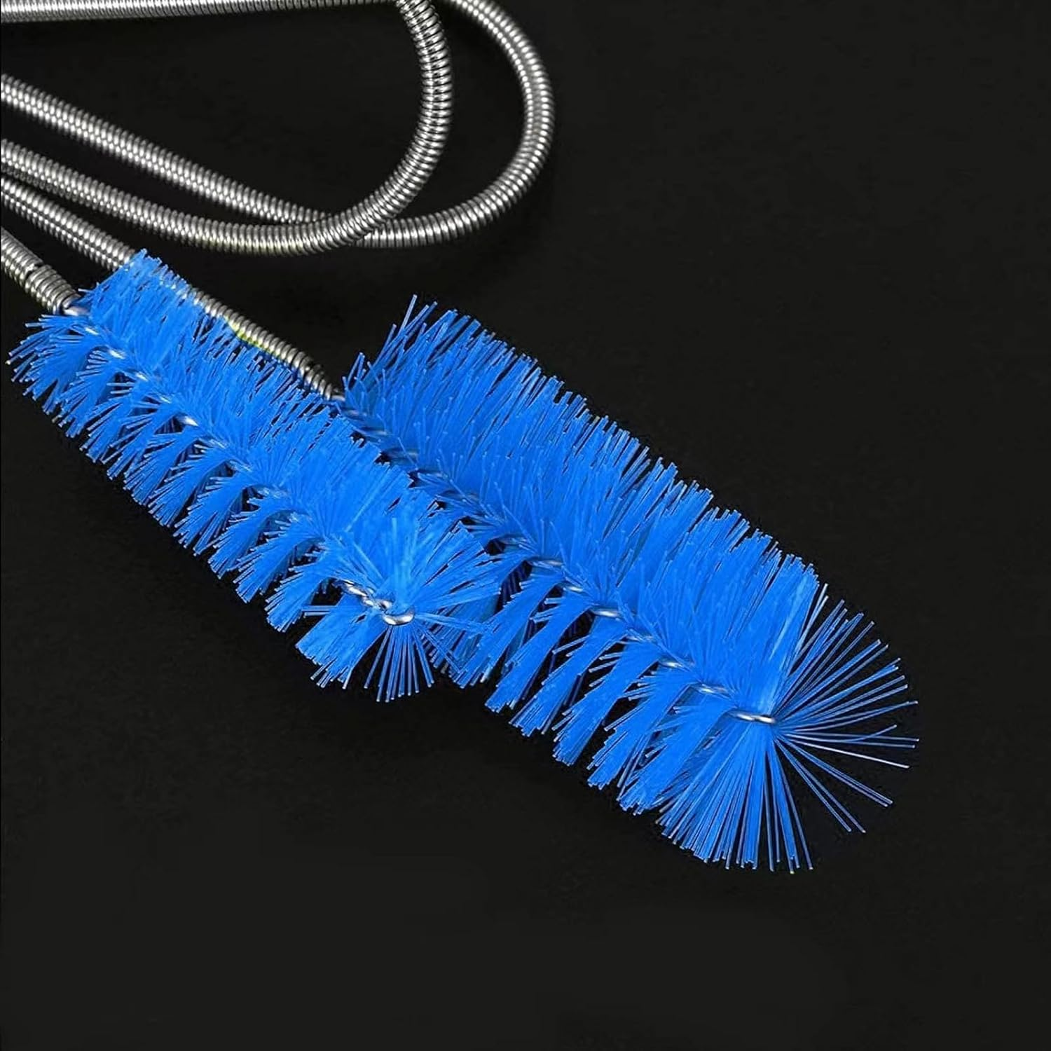 Universal CPAP Tube and Mask Cleaning Brush - Stainless Steel Cleaner for CPAP Hoses and Mask - Wire Bristle Solution - Portable, Flexible and to Easily Clean Standard Tubing Kit (Blue) image number 4