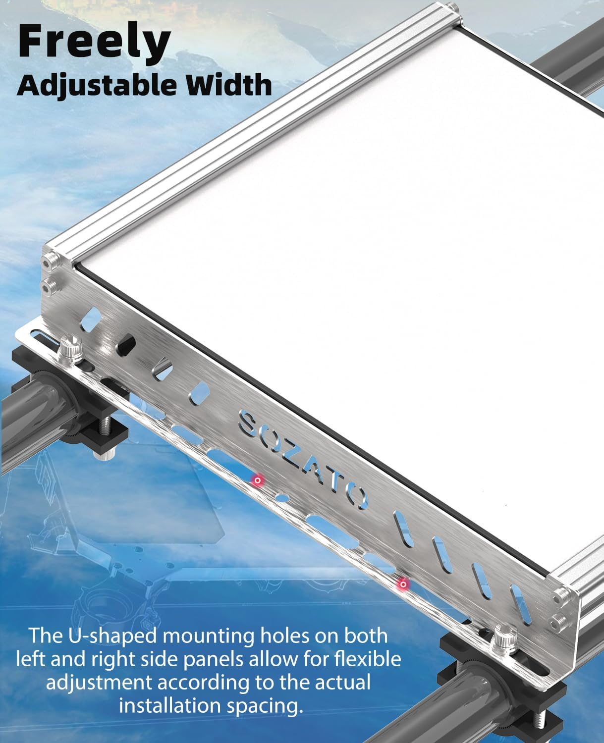 Starlink Mini Mount Multiple Installation Options, Car Roof Mounting Kit with Shock-Absorbing Foam Adjustable Pipe Clamp Roof Rack Mount Fit Car, Rvs, Boat, Yachts, Trucks, Starlink Mini Accessories