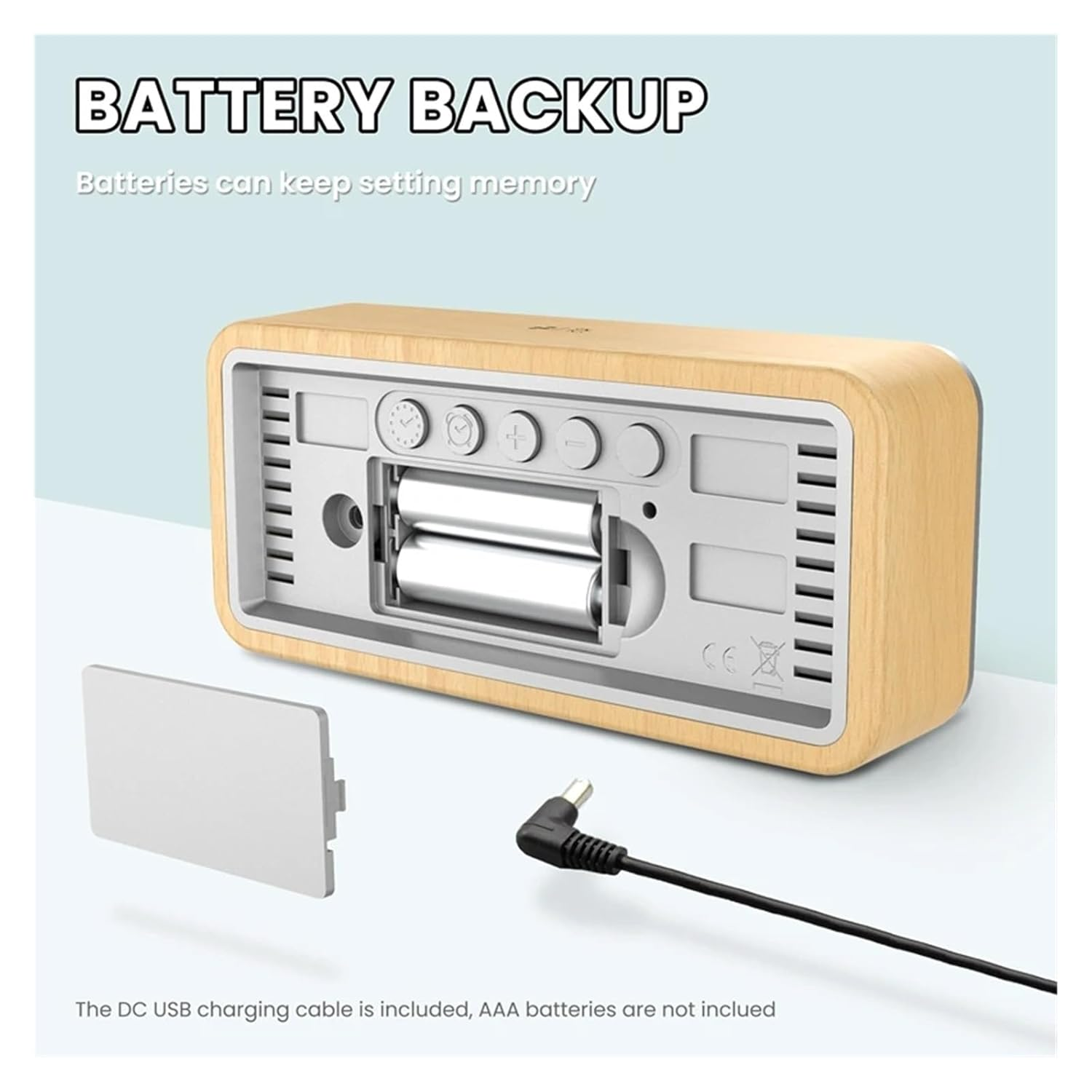 VA Color Screen Weather Station Digital Indoor Desk Thermometer Hygrometer Alarm Clock Wireless Sensor Brightness Adjust image number 5