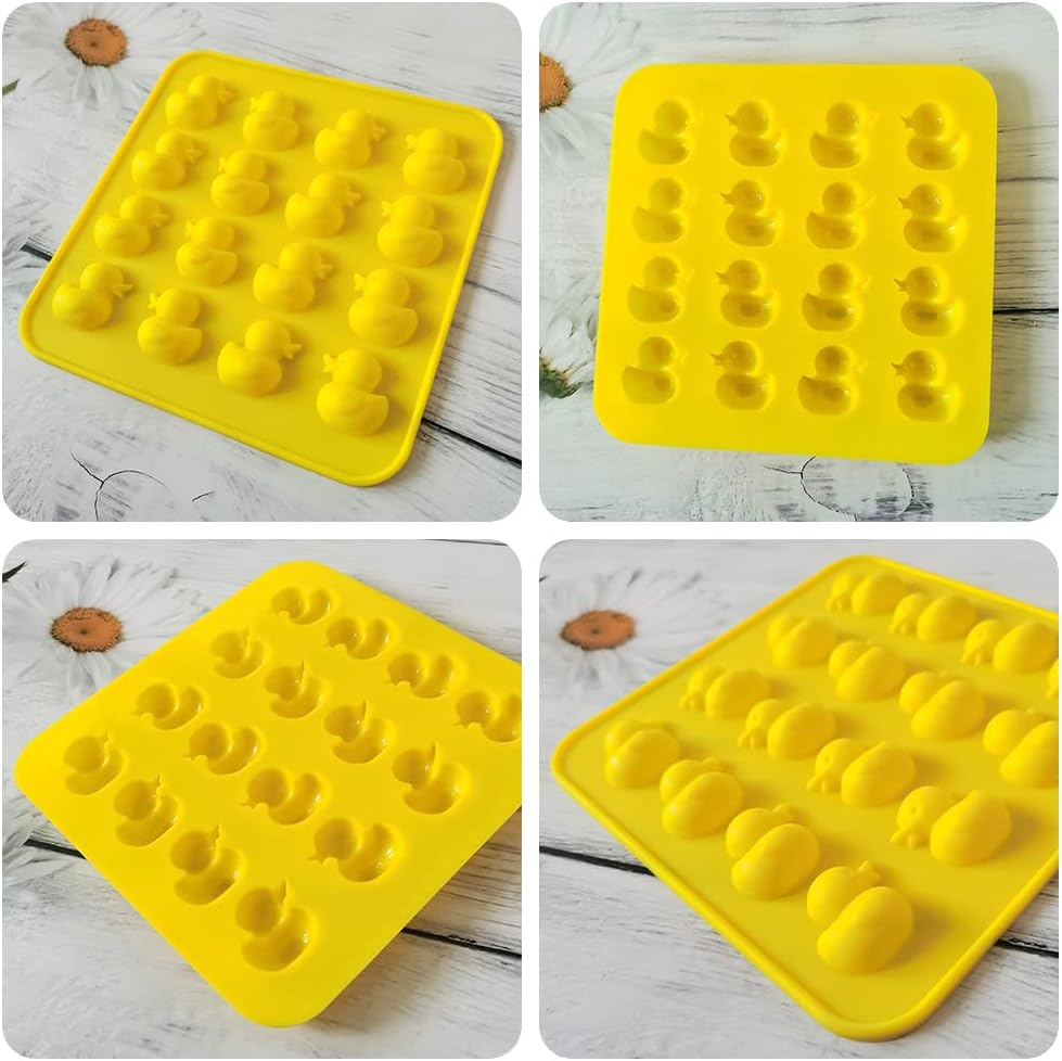 2 Pcs Duck Chocolate Silicone Mold - 16-Cavity Non-Stick Food Grade Silicone Molds for Ice Cube, Jelly, Fondant, Hard Candy image number 3