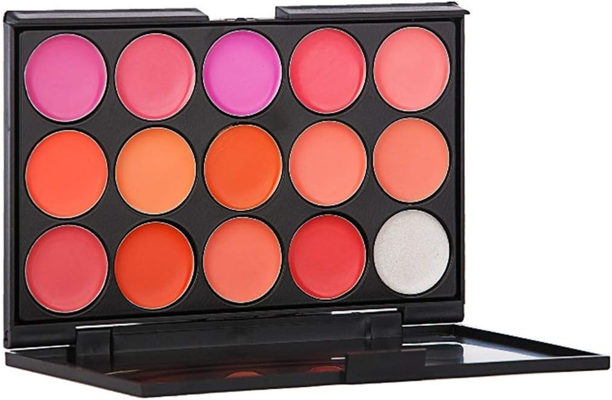 Pro 15 Colours Cream Lip Gloss Makeup Palette Cosemetic Contouring Kit - Ideal for Professional and Daily Use image number 3