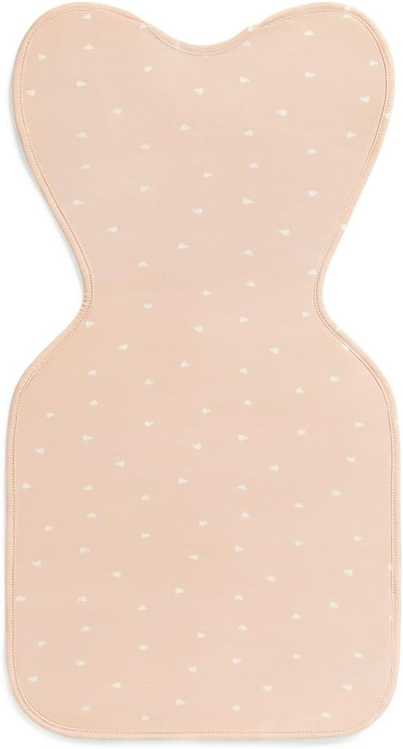 Love to Dream Swaddle up Bamboo LITE, Arms up Position, Soft and Sustainable Bamboo Fabric - Versatile - Wearable Blanket - 0.2 TOG - (24-27&deg;C) Ideal for Warm Weather (Heart Blush, Small, 3.5&ndash;6Kg)