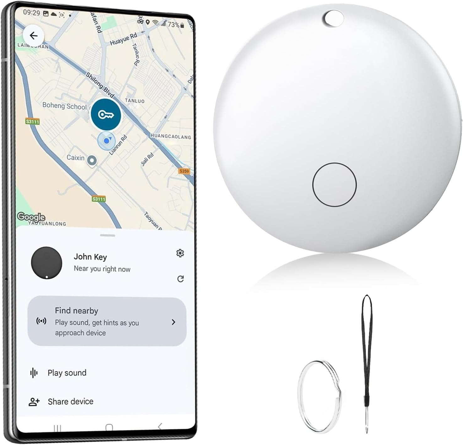 Ixtra Air Tags for Android, Bluetooth Smart Tags for Android (NOT for Ios or Huawei), Luggage Tracker Works with Google Find My Device App, Key Finders Item Locator for Keys, Wallets,Suitcases,Pet