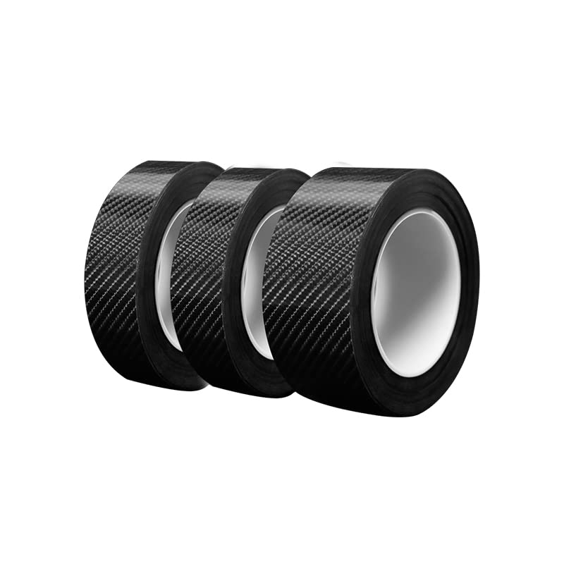 AIMALL 3PCS 3CM*3M Universal Car Door Sill Protector Edge Sticker Carbon Fiber Car Sticker Door Sill Anti-Scratch Tape DIY Protection Film for Most Cars - Durable PVC Anti-Scratch Tape image number 6