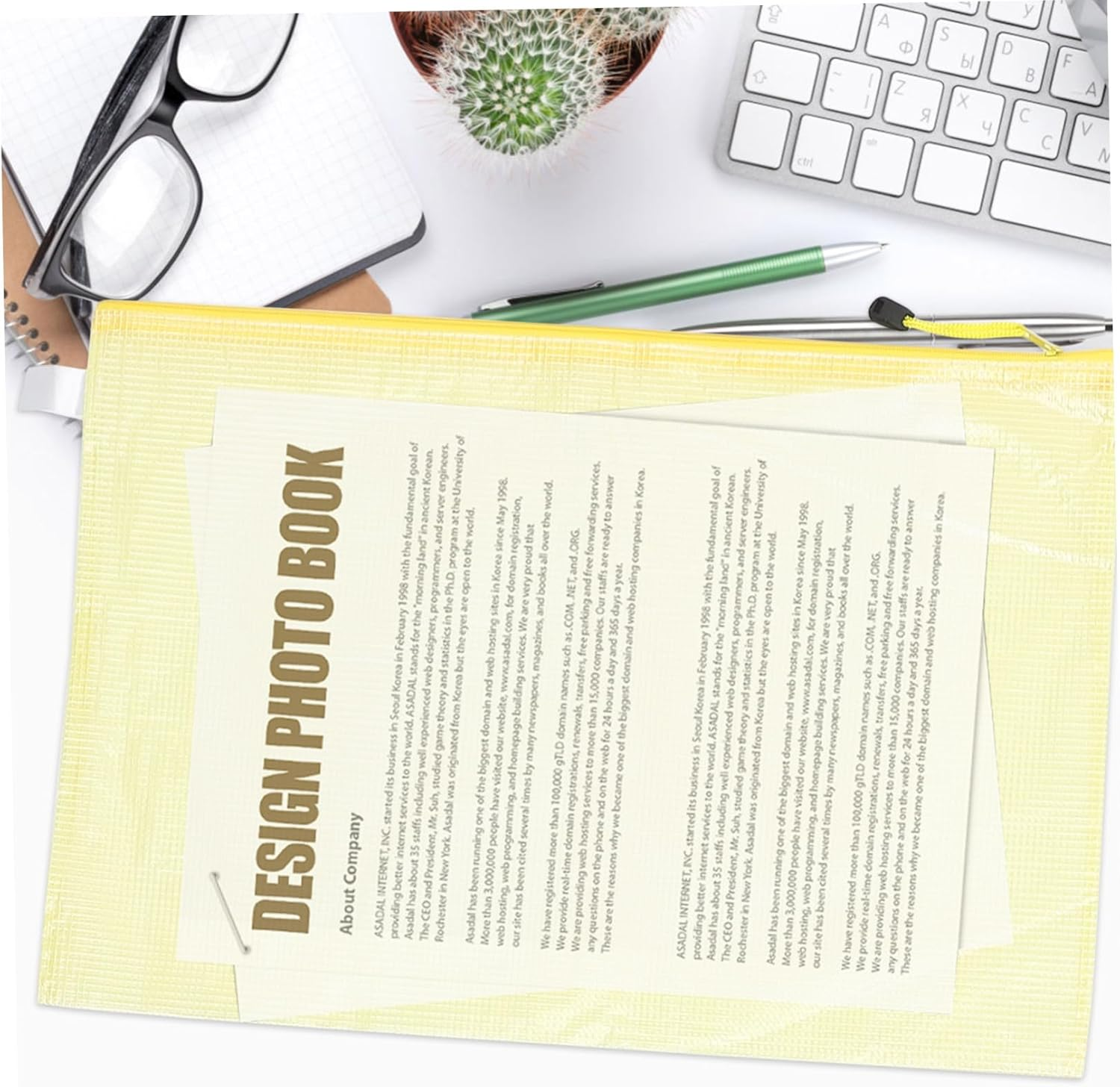 HONMEET 20Pcs Zipper File Pouch Waterproof Document Storage Bag for Office School Use Visible Design PVC Zipper Pouches Educational Supplies