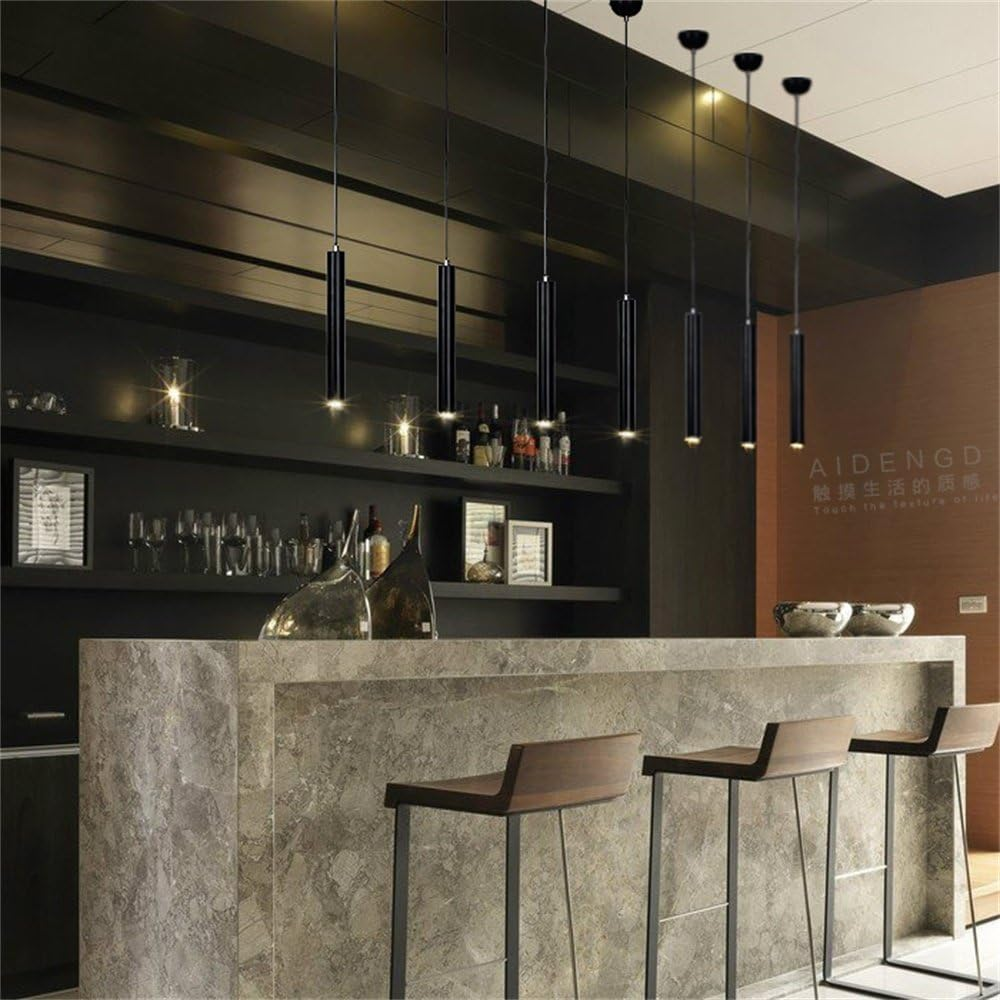 Hobaca 12W Dia 5CM *L 40CM Tube LED Modern Pendant Lights Spot Light for Island Dining Living Room Bar Counter Shop Ceiling Kitchen Lamp Downlight image number 1