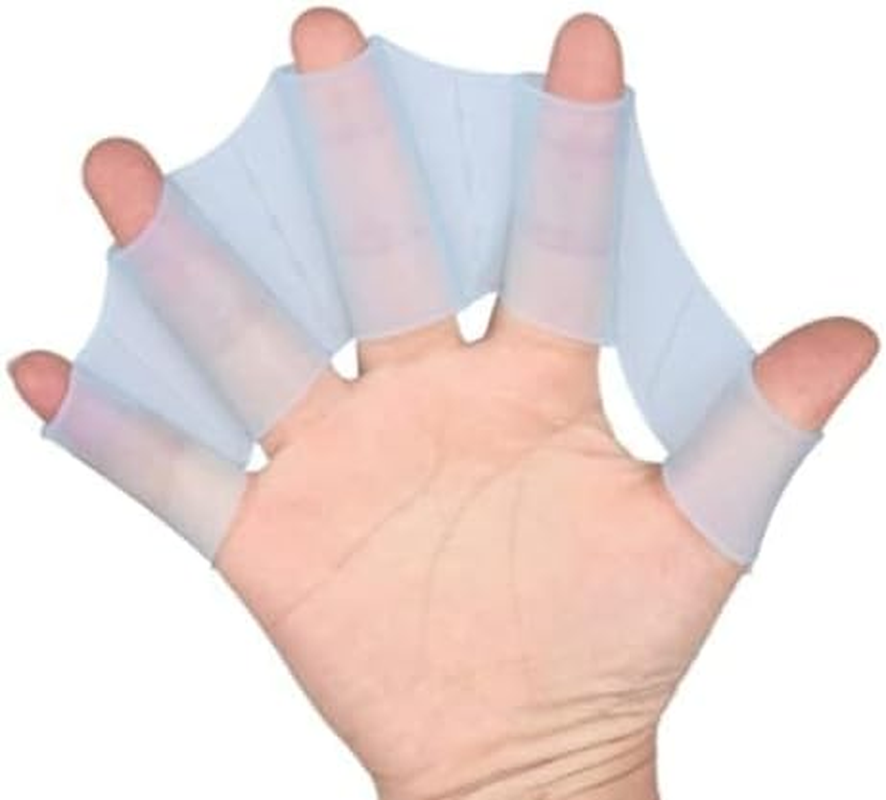 1 Pair Silicone Swimming Hand Webbed Silicone Swim Gear Fins Hand Webbed Flippers for Snorkeling image number 4