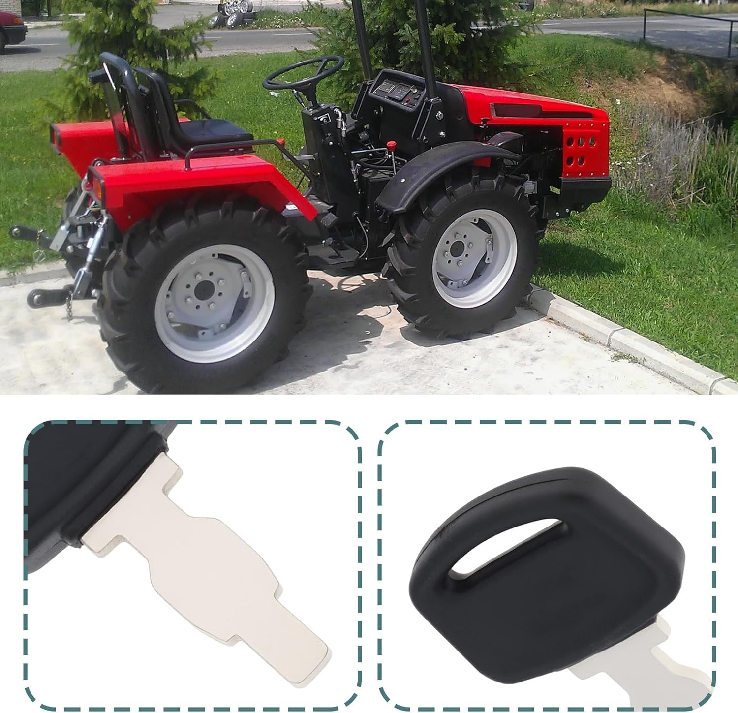 Create Idea 2Pcs Mini Excavator Key Compatible with AGT Agrotk H15R GX160 2KW 5KW Diesel Generator