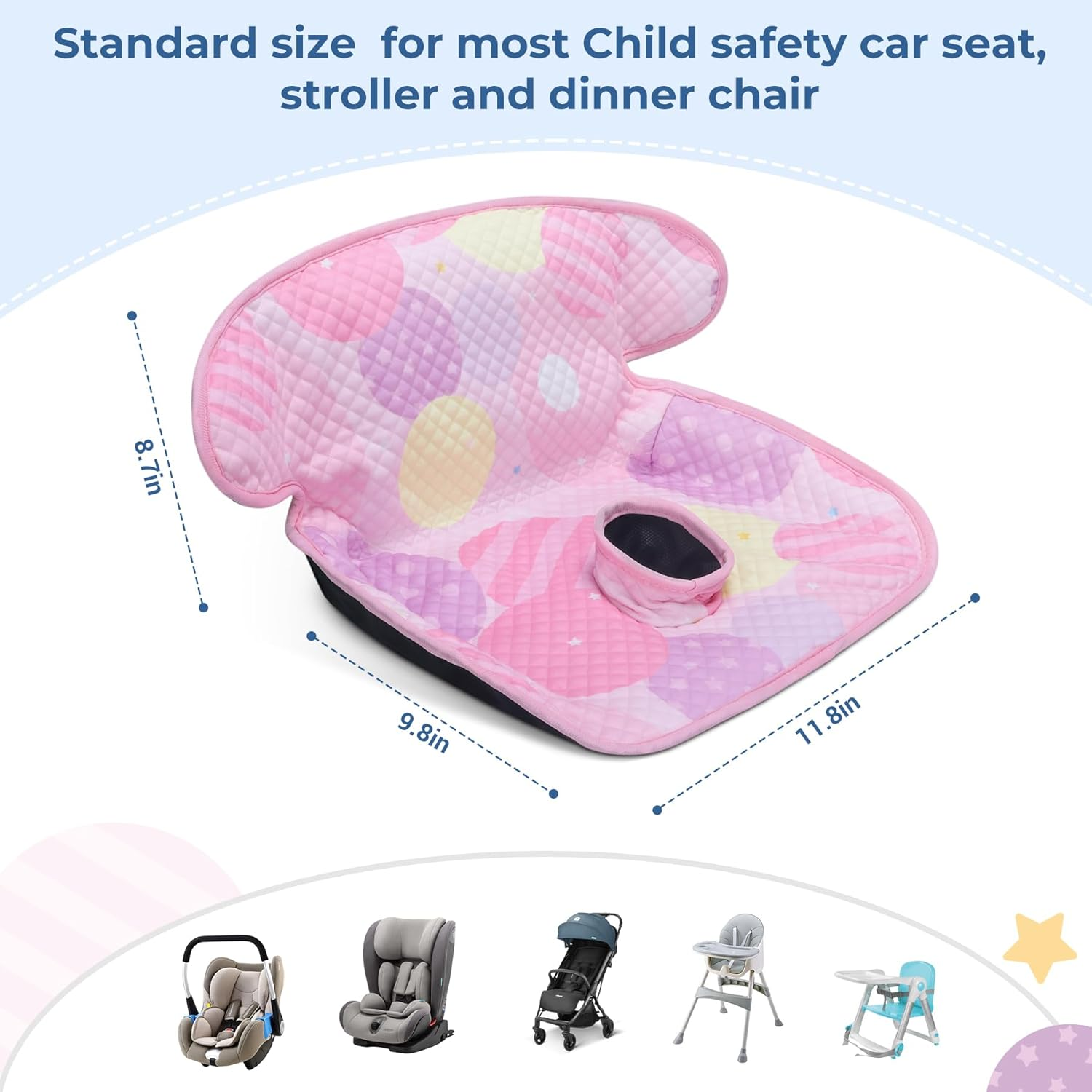 COOLBEBE Car Seat Protector for Potty Training, 2 Pack Dry Waterproof Car Seat Liner Toilet Training for Baby Infant Toddler, Piddle Pads Cover Car Seat Pad for Strollers & Carseat (Pink,2Pc) image number 2