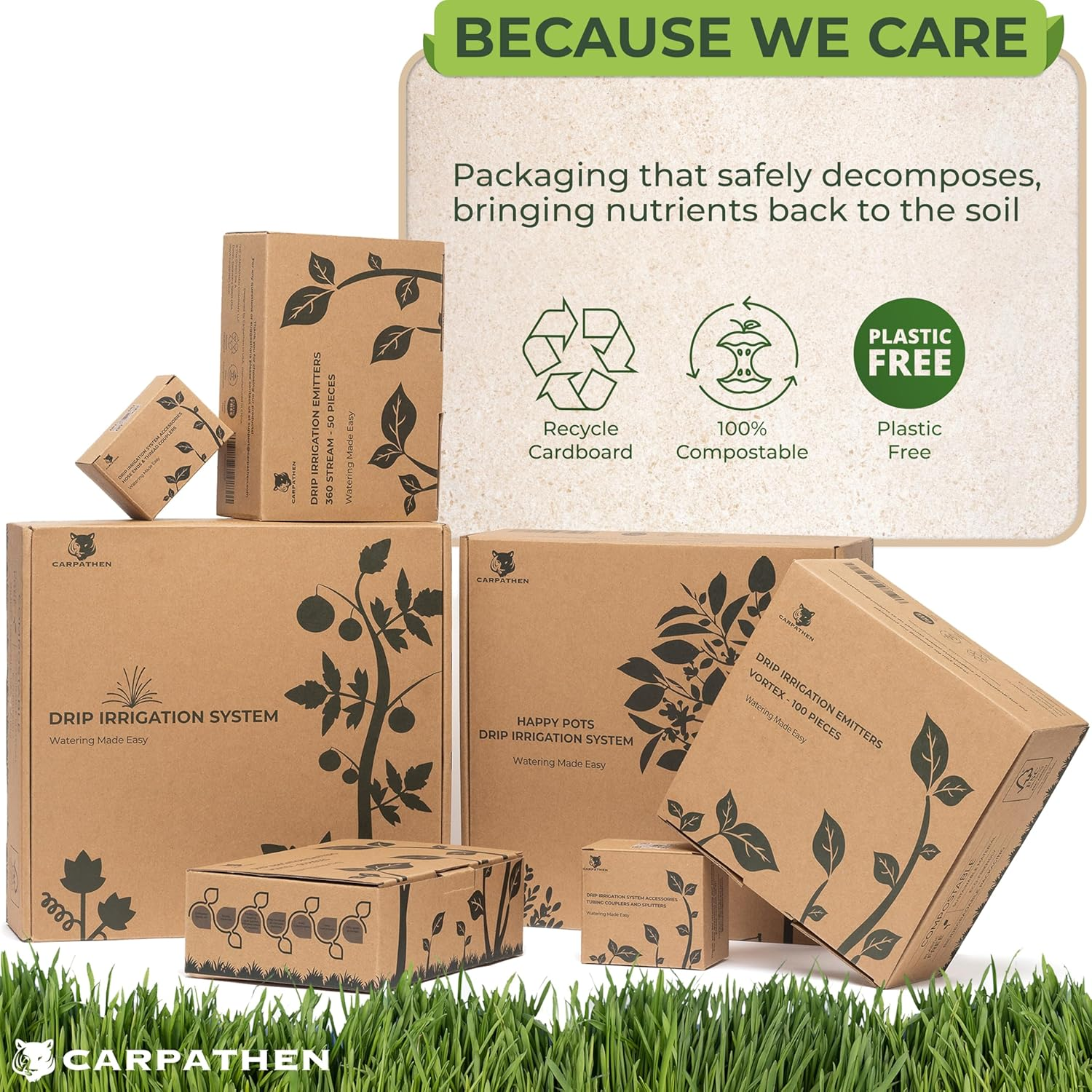 CARPATHEN 1/4 Drip Irrigation Tubing - 100Ft Black Drip Irrigation Hose Perfect for DIY Garden Irrigation System, Hydroponics, Misting, or as Blank Distribution Tubing for Any Garden Project image number 2