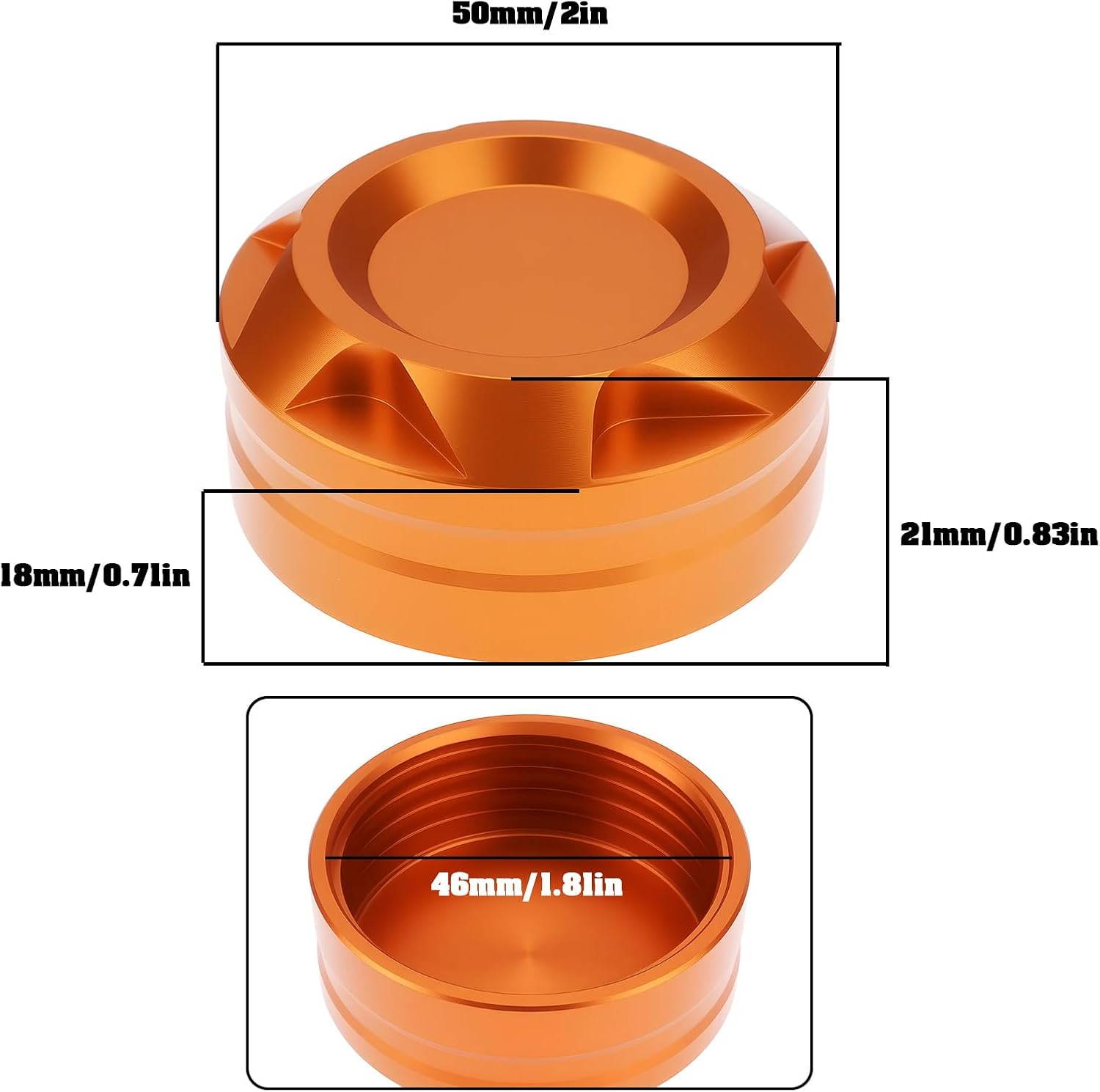 Motorcycle Rear Brake Fluid Cover CNC Aluminum Alloy Compatible with KTM Duke 125 200 390 image number 4