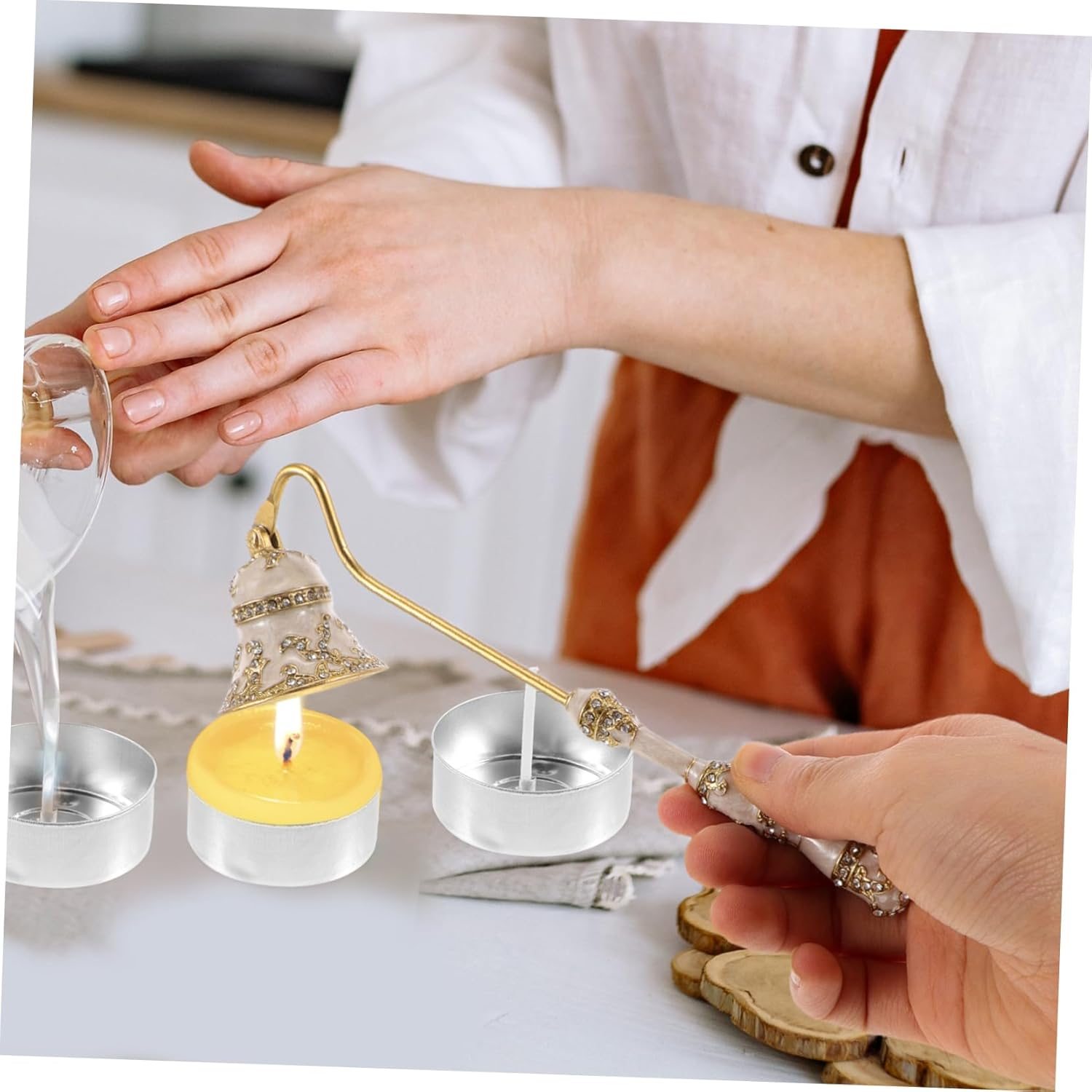 Wick Snuffer Extinguisher Vintage Metal Candle Extinguishing Device Decorative Candle Tool image number 6