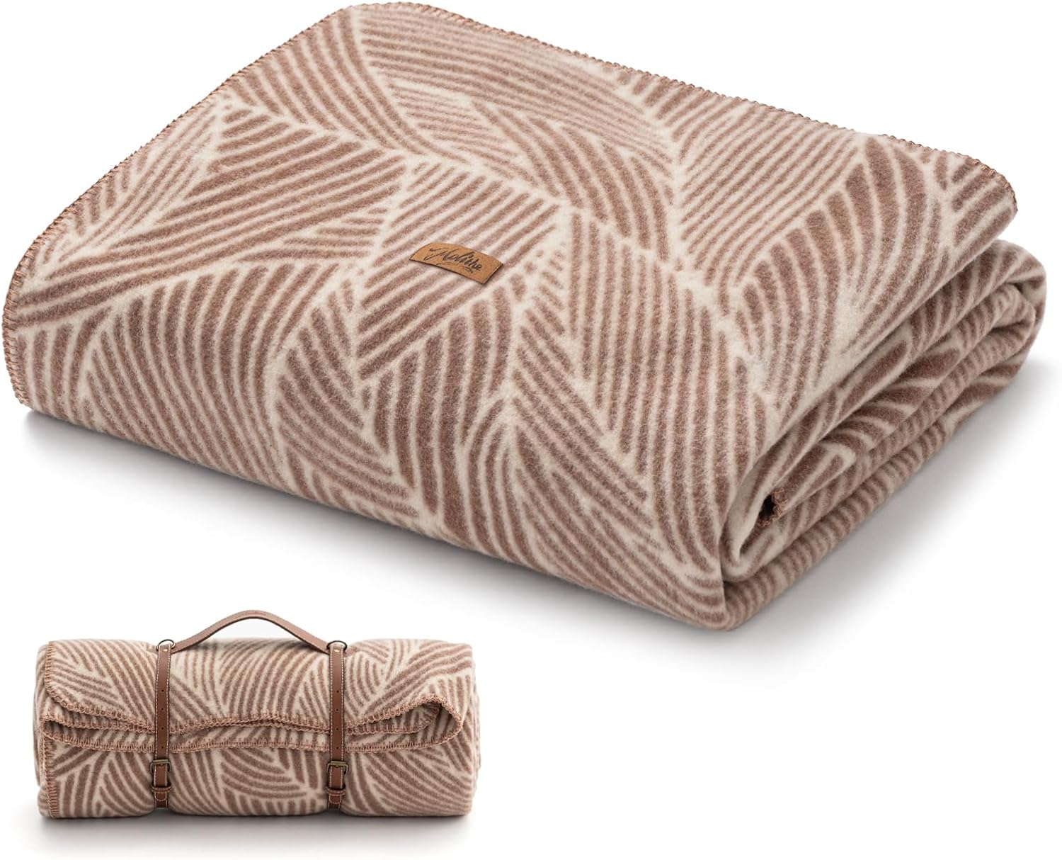 Molithe 100% Wool Blanket, 62"" X 86"", Warm, Thick, Washable, Military Wool Blanket, Great for Camping, Outdoors, Sporting Events, Survival Kits, Large, Navy