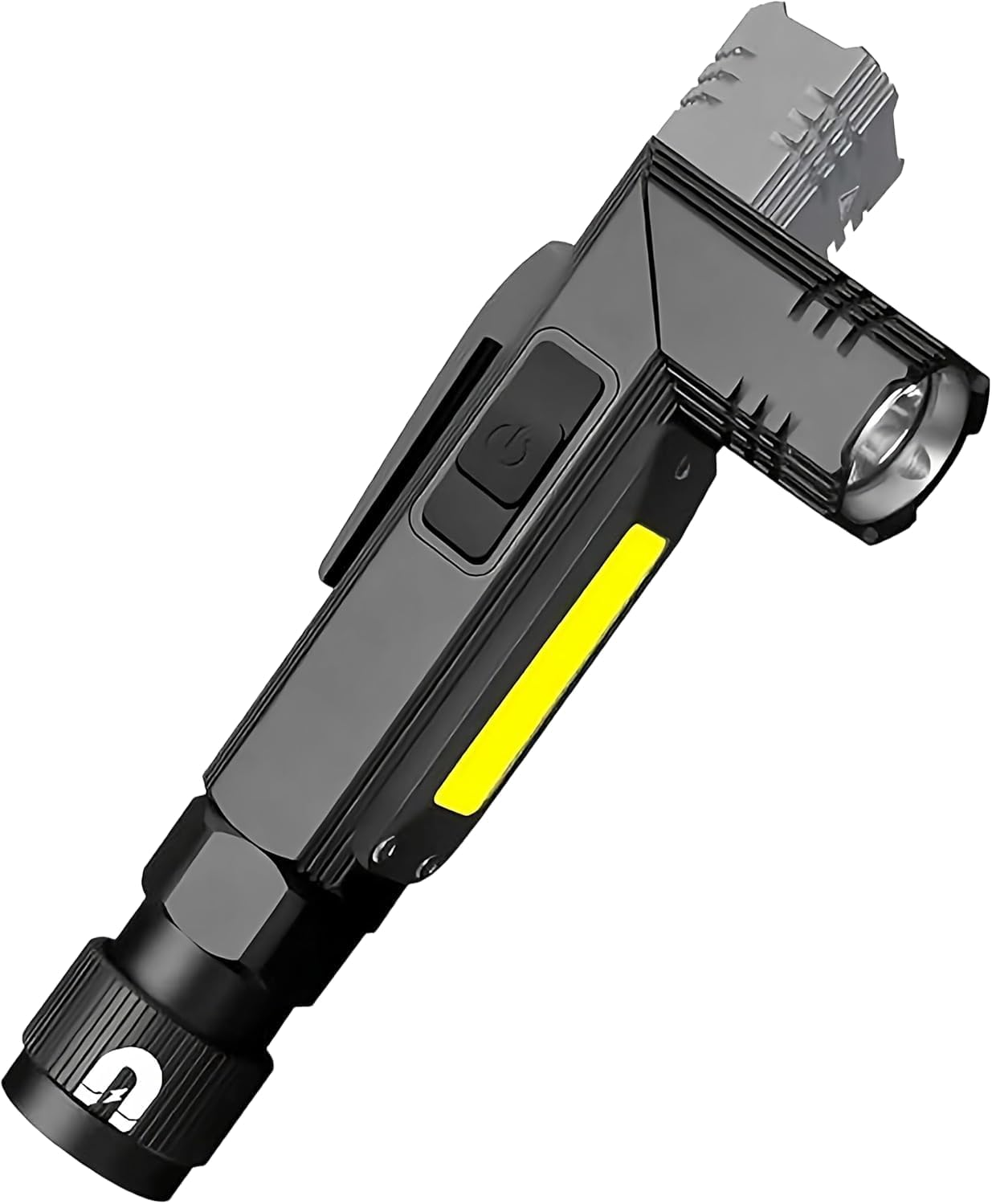 Tip: Pack of 2 LED Aluminium Torch with Magnet, Clip, Red Light, Red Strobe, USB Rechargeable Battery for Outdoor, Camping, Fishing, Emergency Light or Inspection Lamp