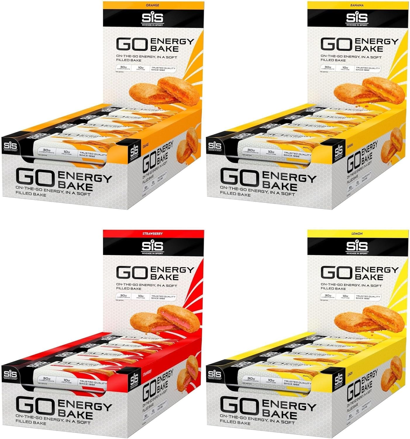 Science in Sport GO Energy Bakes, 30 G Carbs, High Carb Soft-Filled Baked Energy Snack, Strawberry Flavour, 12 Bars image number 4