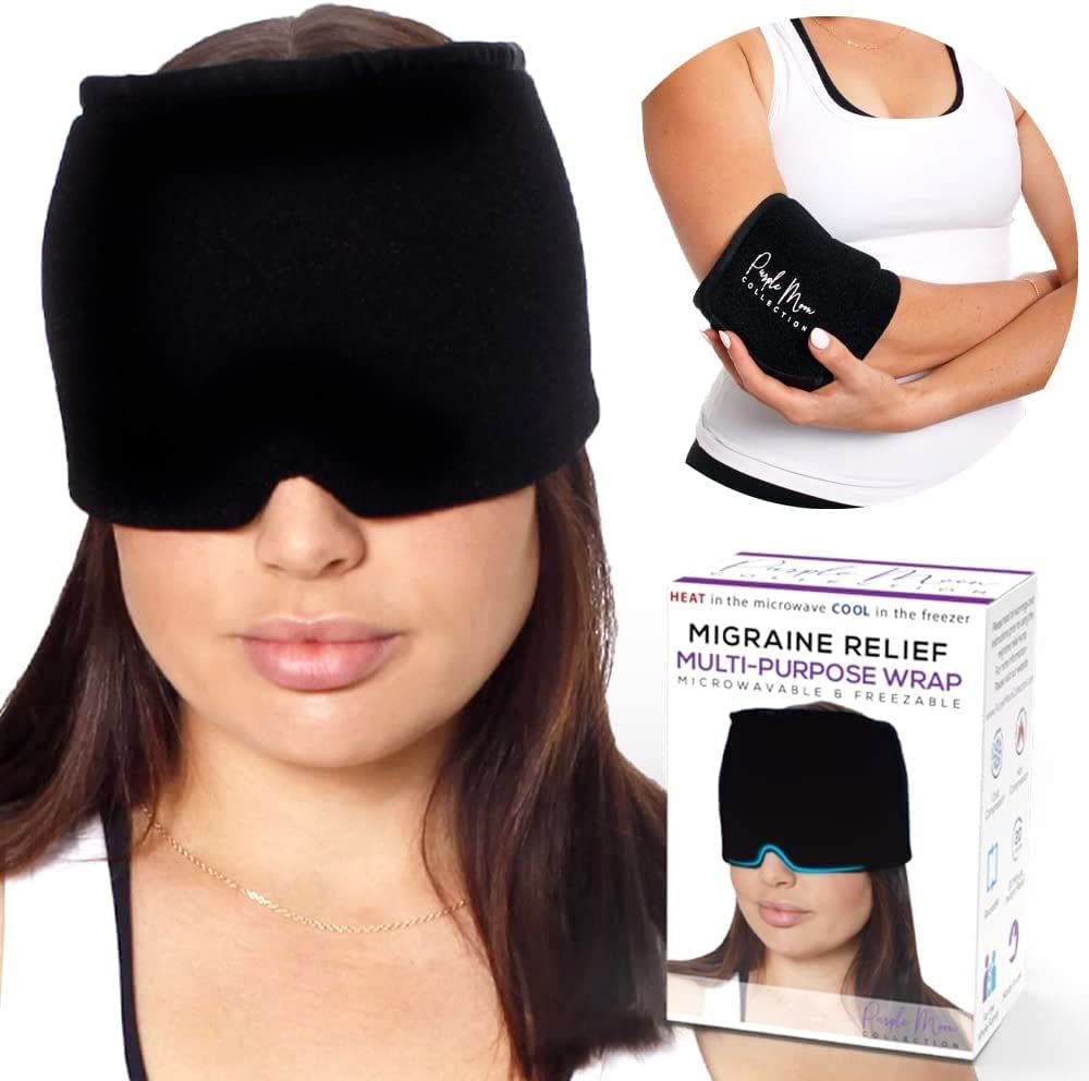 PMC Migraine Relief Cap &ndash; Completely Adjustable Headache Hat That Fits Any Body Part - Flexible Compression, Use Hot or Cold - Migraine Ice Head Wrap, Gel Infused Icepack That&rsquo;S Family Friendly image number 2