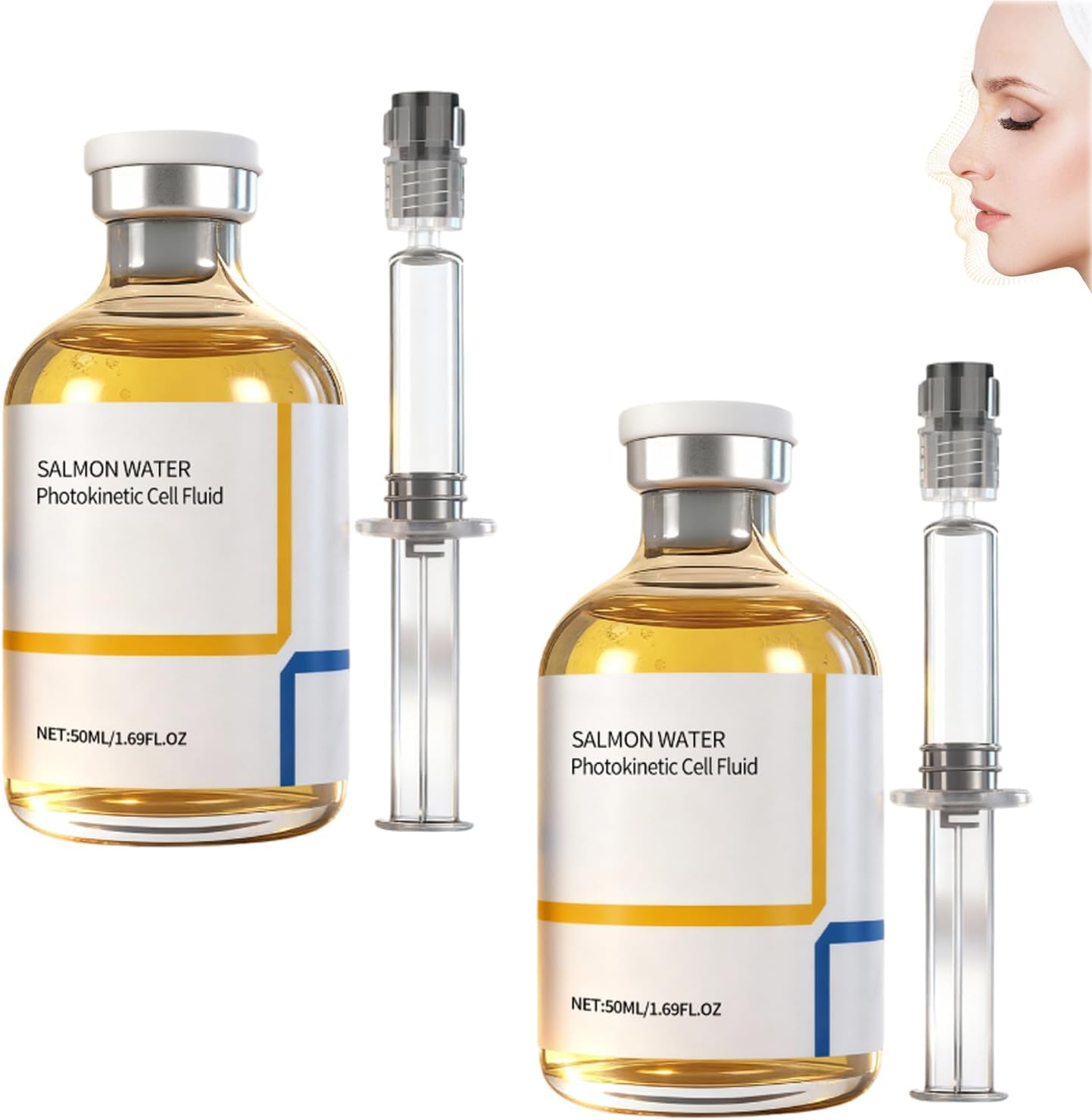 Salmon Anti-Wrinkle Serum, Salmon Water Photokinetic Cell Fluid, Vitamin C Serum for Face, Hydrates Moisturize & Soothes Skin for All Skin Types, Reduces Sagging, Support Skin Barrier (1Pcs)