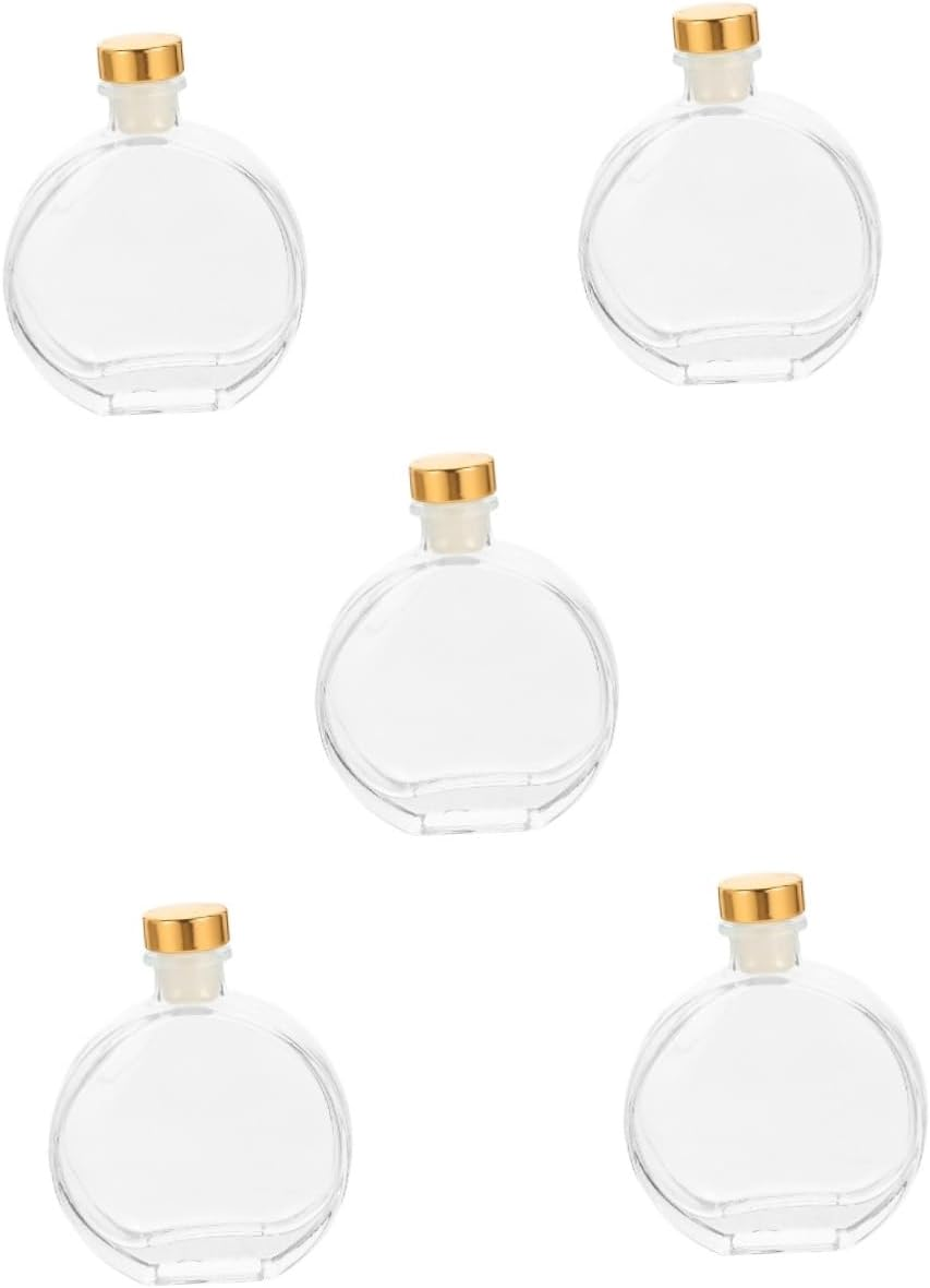 5Sets Refillable Glass Aromatherapy Diffuser Bottle Elegant Household Fragrance Dispenser for Essential Oils Home Decor Office Use image number 5