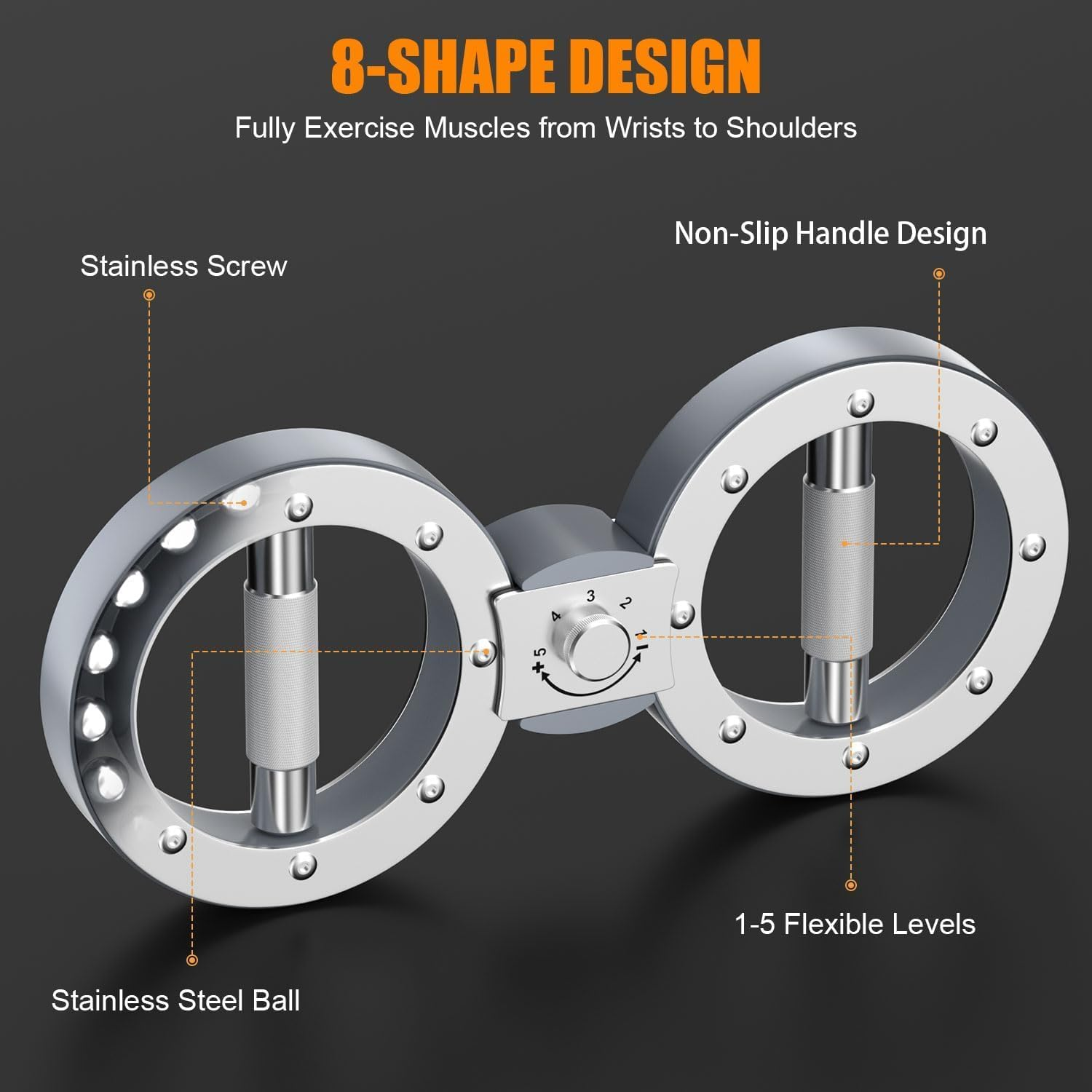 Twister Arm Exerciser - Arm Exercise Equipment with 12LB Adjustable Resistance,Forearm Strength Trainer for Men&Women with 360 Degree Rotator image number 3