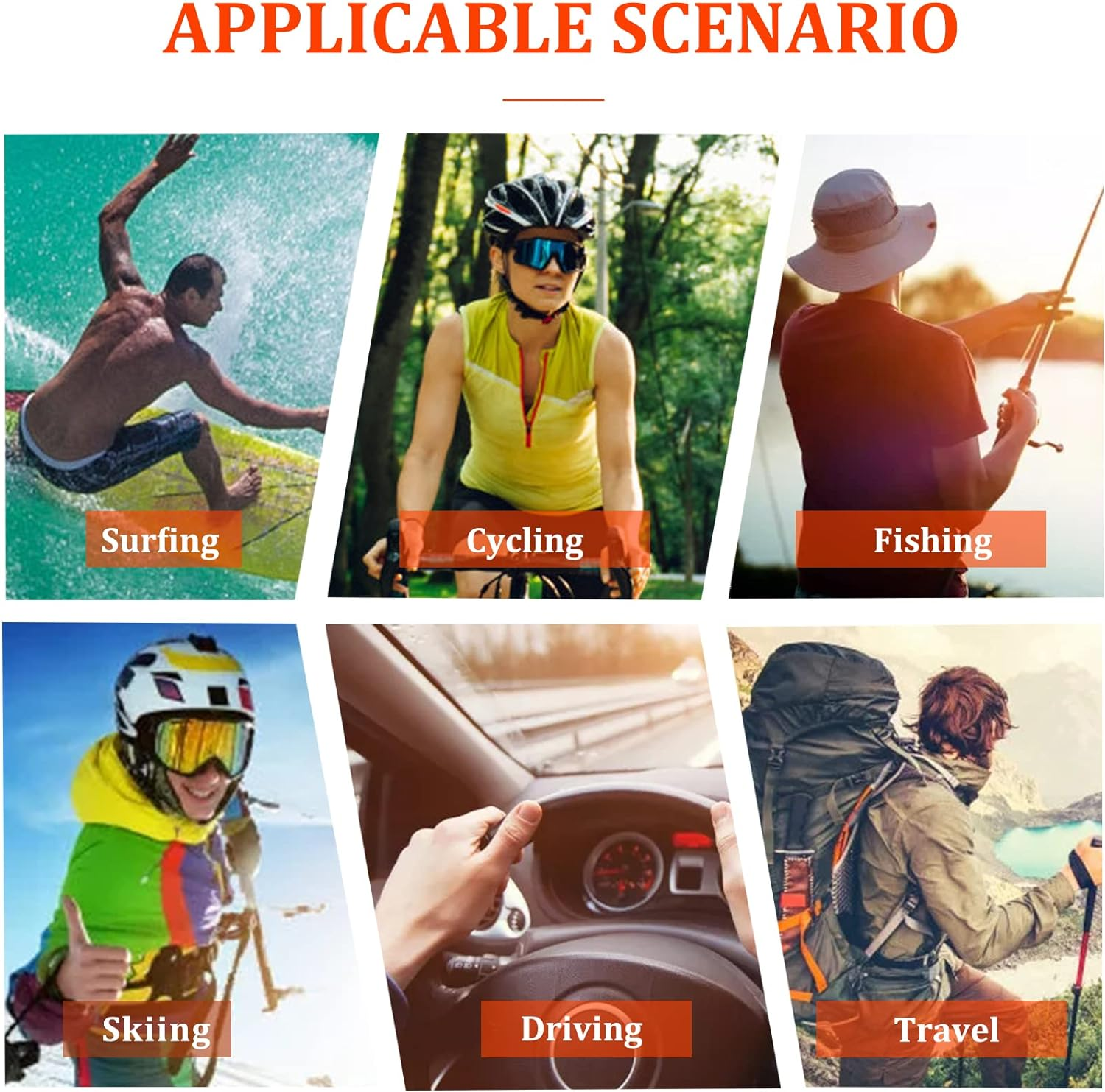 Nocihcass Cycling Glasses Sports Sunglasses Style UV400 Protection Cycling Fishing Running Baseball for Men Women image number 2