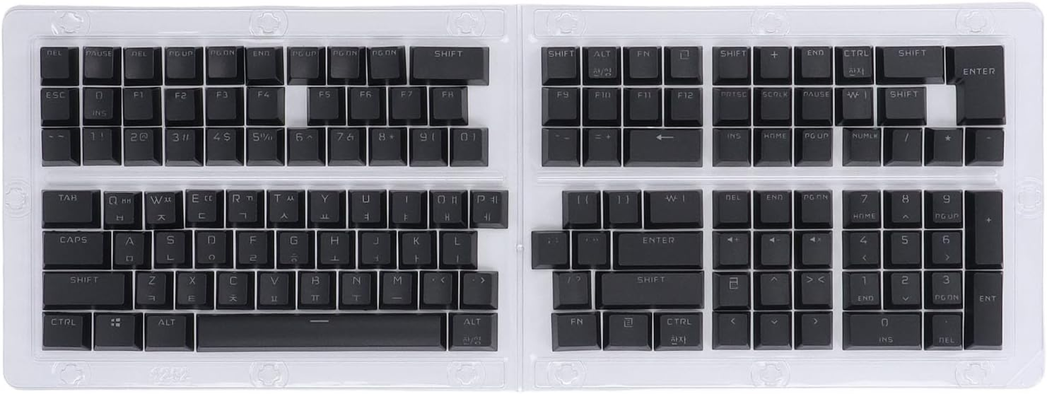132 Keys Korean Keycaps, Custom Keycaps, OEM Height Keycap Replacement Japanese Korean Keycap Set for 61 62 64 68 72 75 84 87 88 98 100 104 108 Mechanical Keyboard (White)