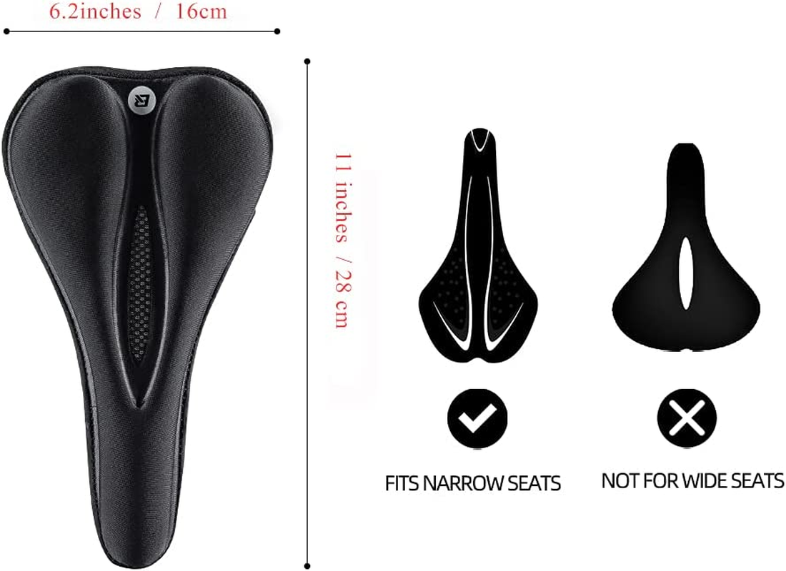 ROCKBROS Bike Seat Cover Gel Comfort Bicycle Saddle Soft Cushion Breathable for Road Mountain Bikes