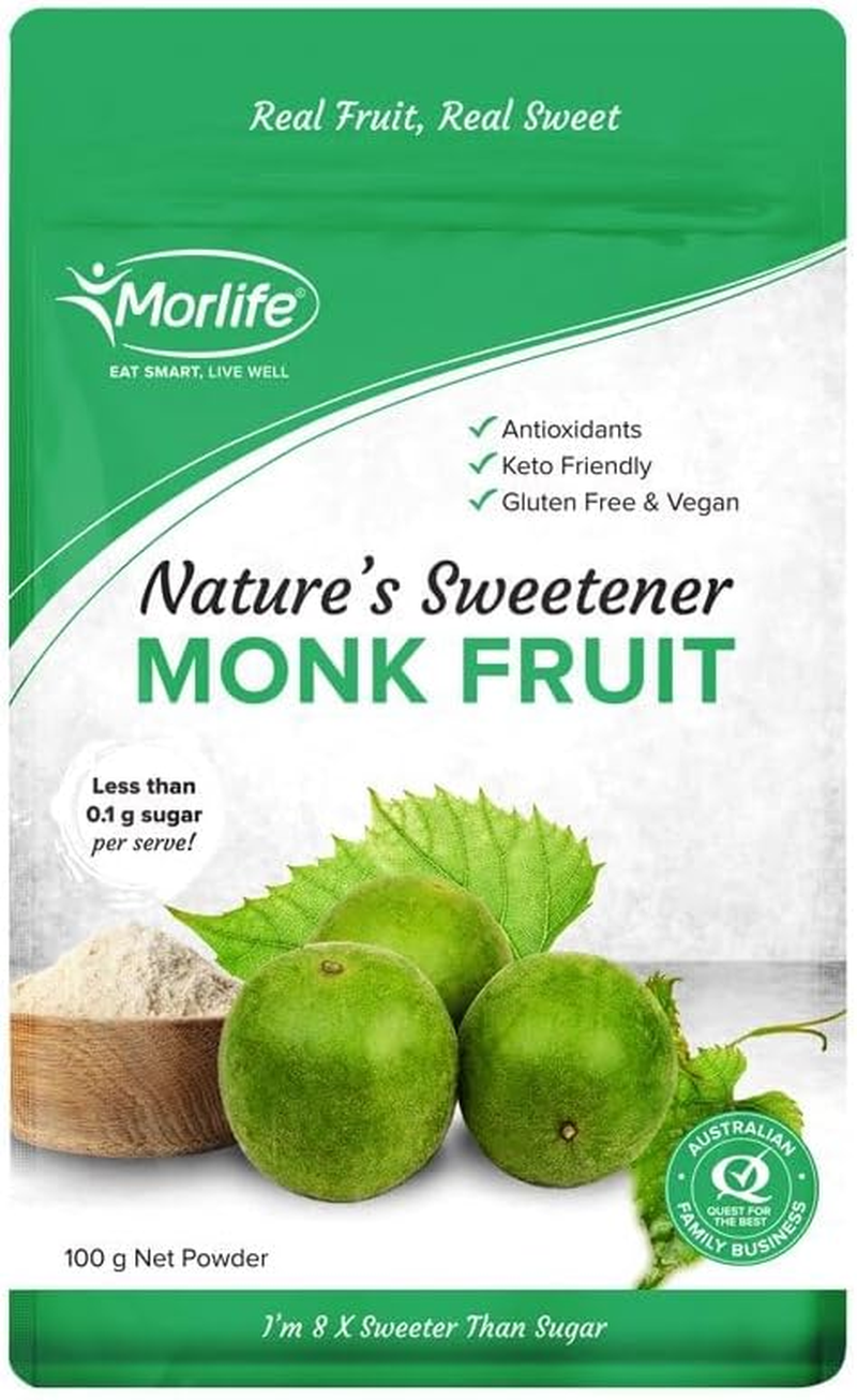 Monk Fruit Powder 100G - Gluten Free - Contains Antioxidants - Natural & Vegan