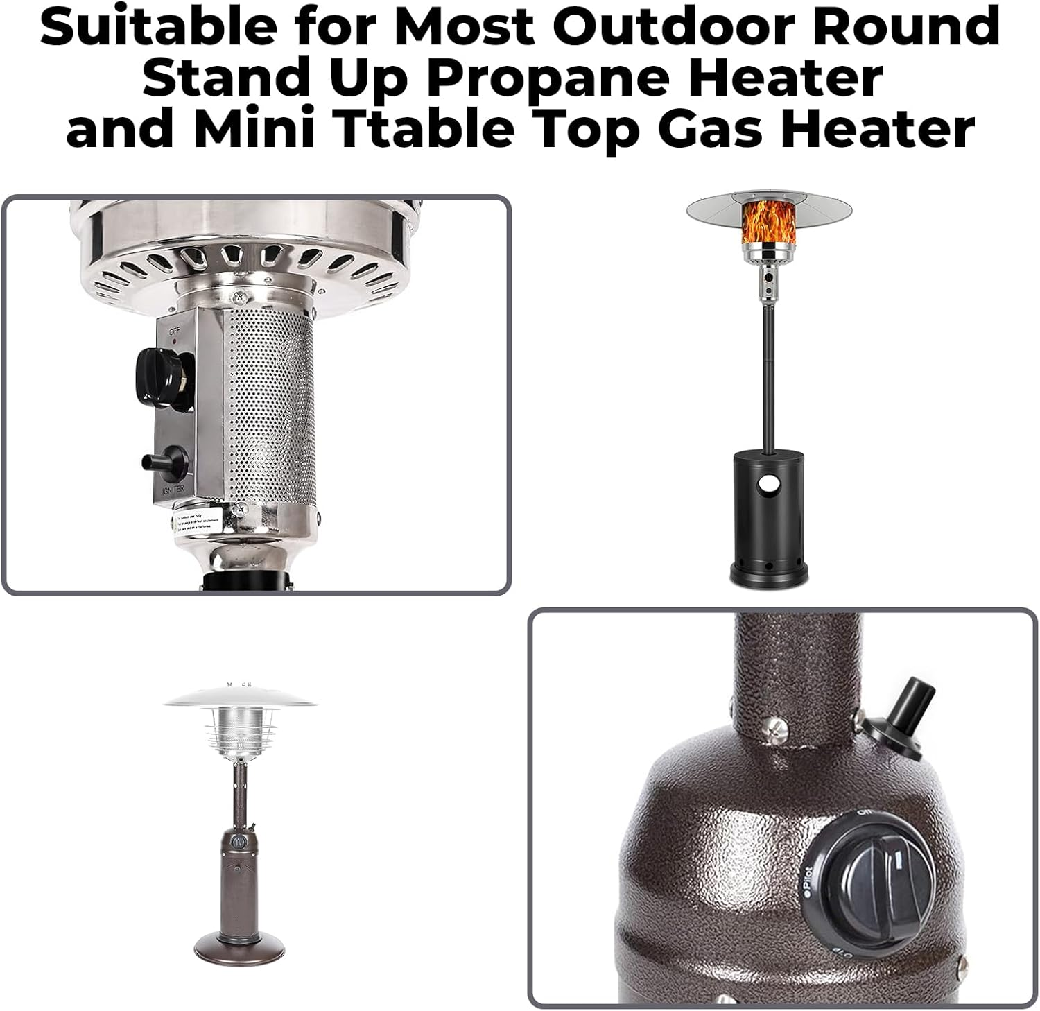 Outdoor Heater Replacement Parts, Piezo Igniter with Cable, Suitable for Most Outdoor round Stand up Propane Heater and Mini Ttable Top Gas Heater image number 1