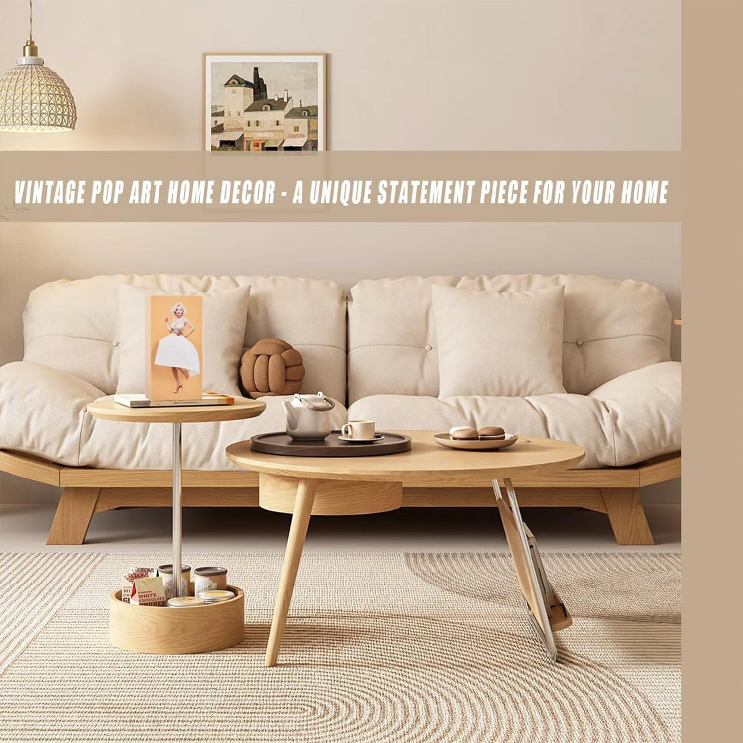 Creative Tissue Box Holder &ndash; Funny Lady Skirt Design, Vintage Dress Decorative Rectangular Tissue Box Cover for Office, Home, Living Room, Bedroom, and Bathroom (Beige) image number 1