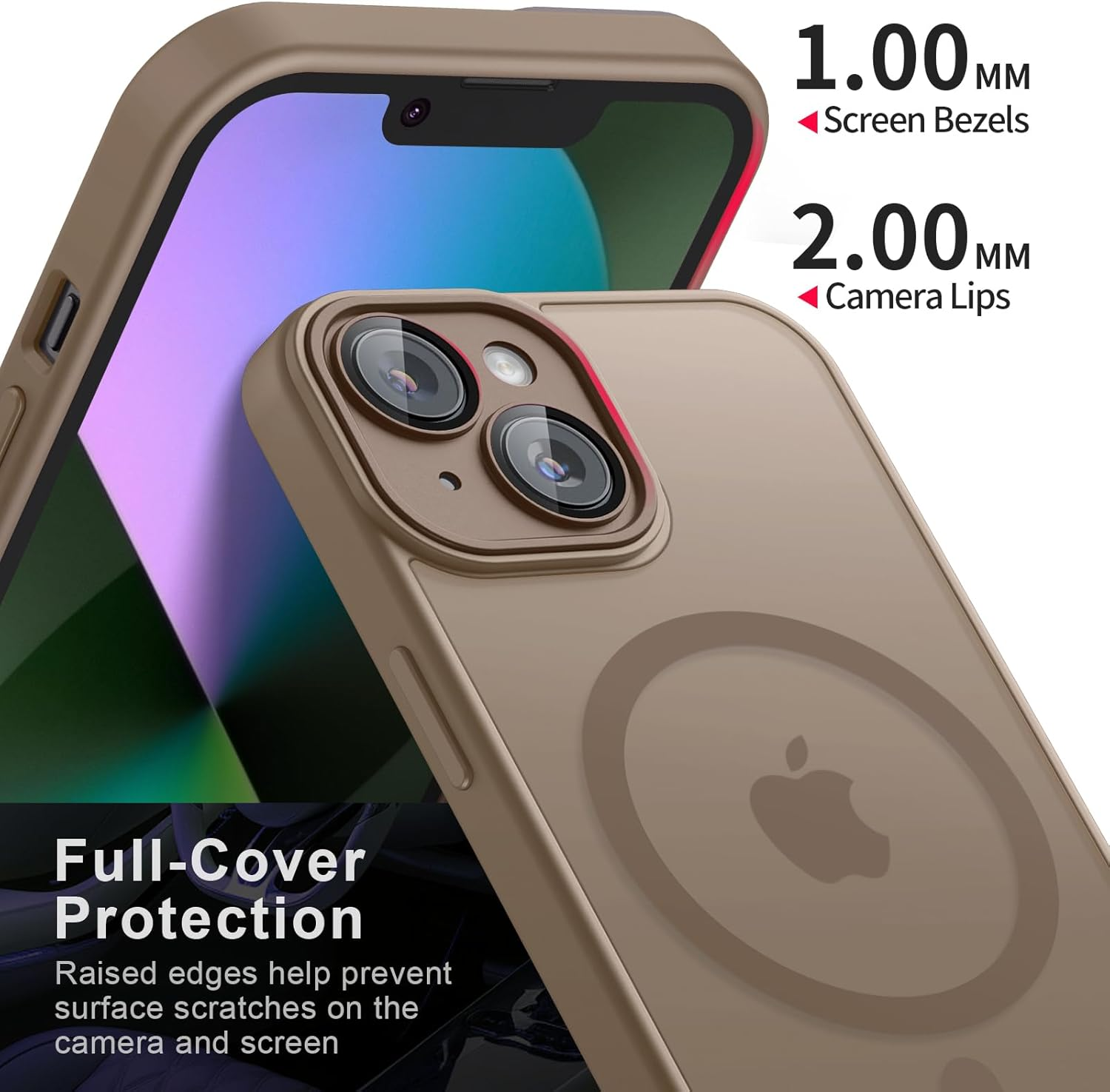 Magnetic Case for Iphone 13 Case, [Compatible with Magsafe] Drop Protection Skin-Friendly Shockproof Protective Translucent Matte Case Cover for Iphone 13 image number 6