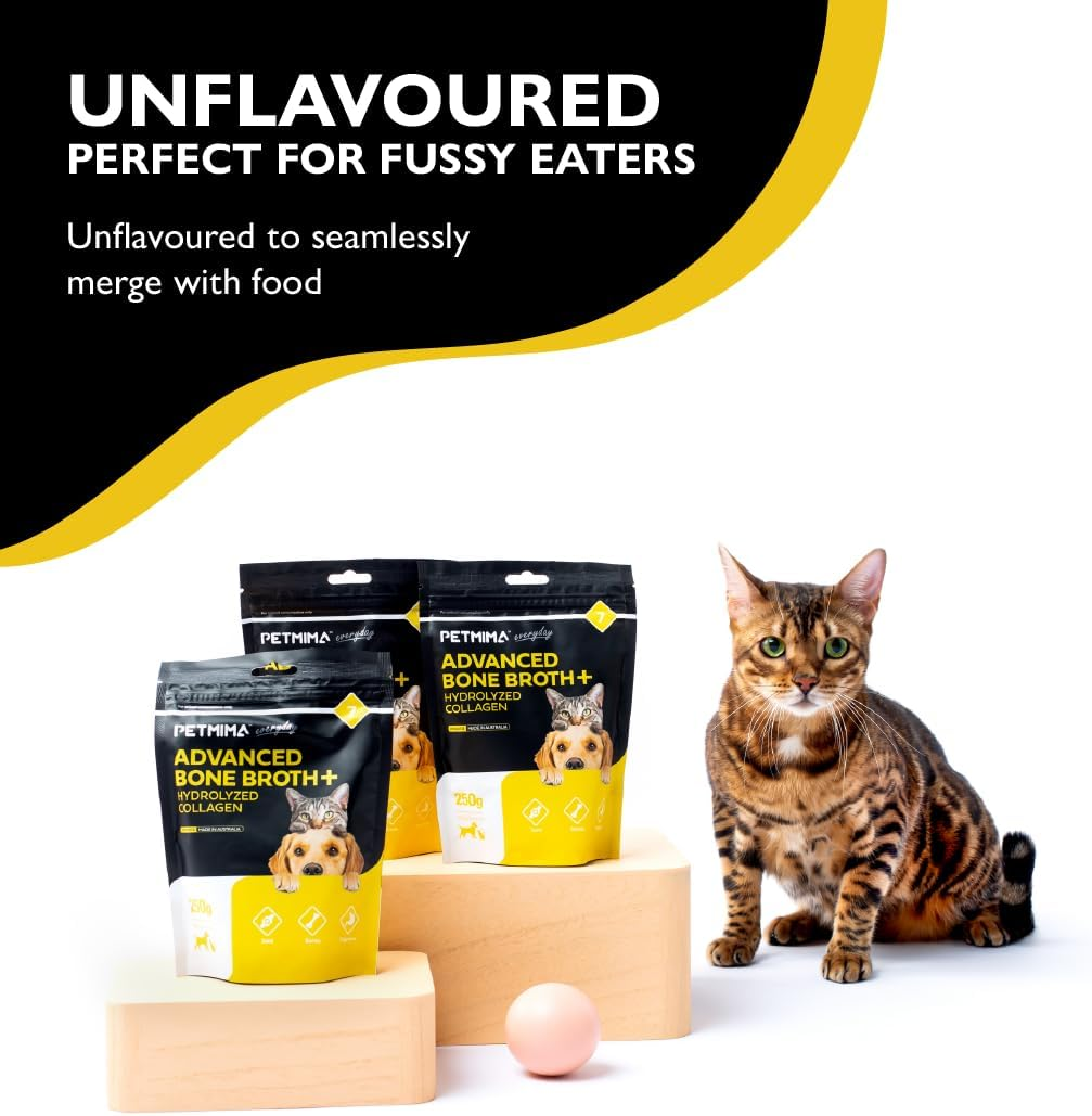 Premium Joint & Digestive Supplement for Dogs and Cats All Breeds & Sizes, Strengthen HIPS, Pain Free Moving, Optimal Nutrition Absorption, Australian Made, 250G Powder (Up to 100 Servings) - Petmima image number 2