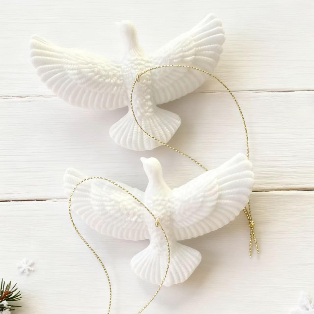 2PCS Friendship Turtle Doves Christmas Ornament - Xmas Tree Hanging Decor & Home Decoration, for Friends image number 4