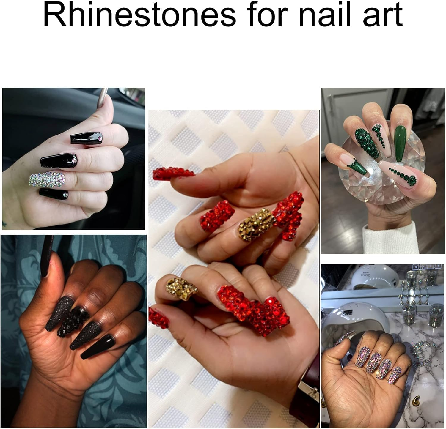 720 Pieces SS20 4.8Mm AB Glue Fix Flatback Rhinestones for Crafting, Nail Art, Face and Party Decoration, Crystal Clear Glass Gemstones for DIY Projects &ndash; Ermaoo (Crystal AB) - Transparent Ab image number 7