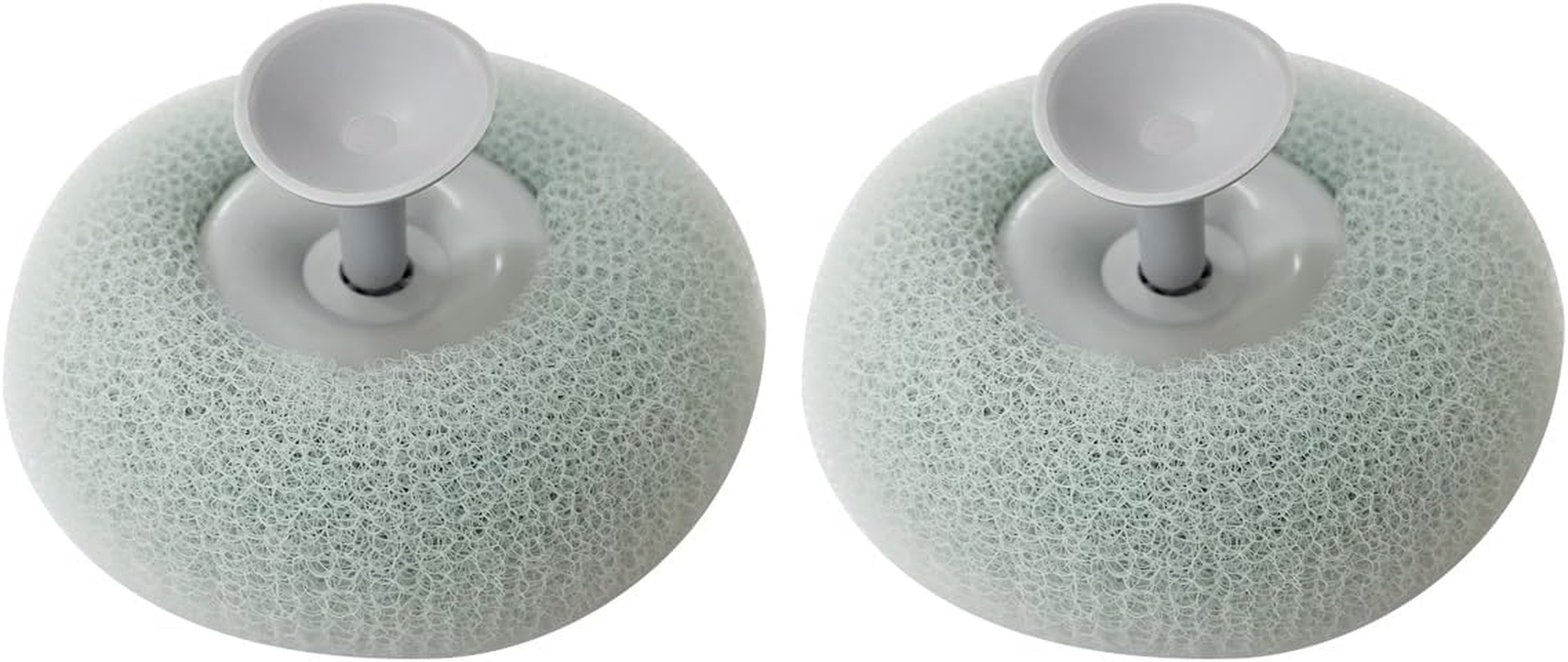 2Pcs Bath Sponge Brush with Suction Cup ，Shower Loofah Sponge Bath Mesh Ball for Clean Body Exfoliation image number 4