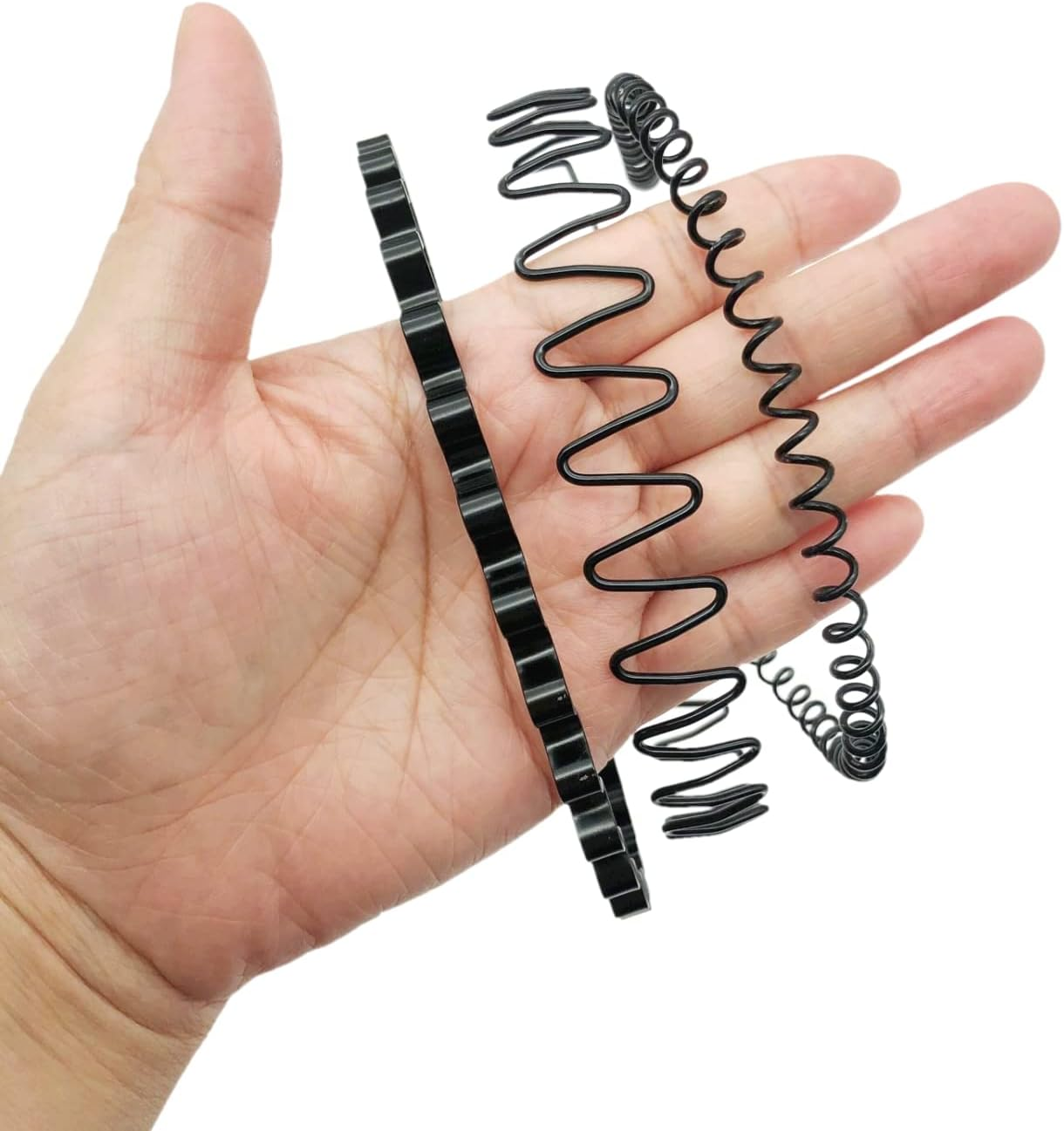 JZK 3 X Black Metal Headband Nonslip Hairband Elastic Hair Accessories for Men and Women for Outdoor Sports and Yoga image number 3