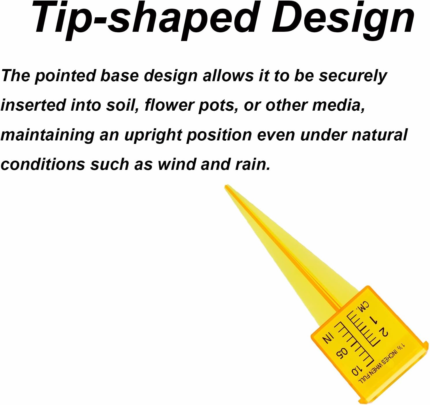 10 Piece 1.5 Inch Plastic Sprinkler Gauge, Rain Gauges Reusable Water Measuring Tool for Outdoor Garden Lawn Backyard, Yellow image number 1