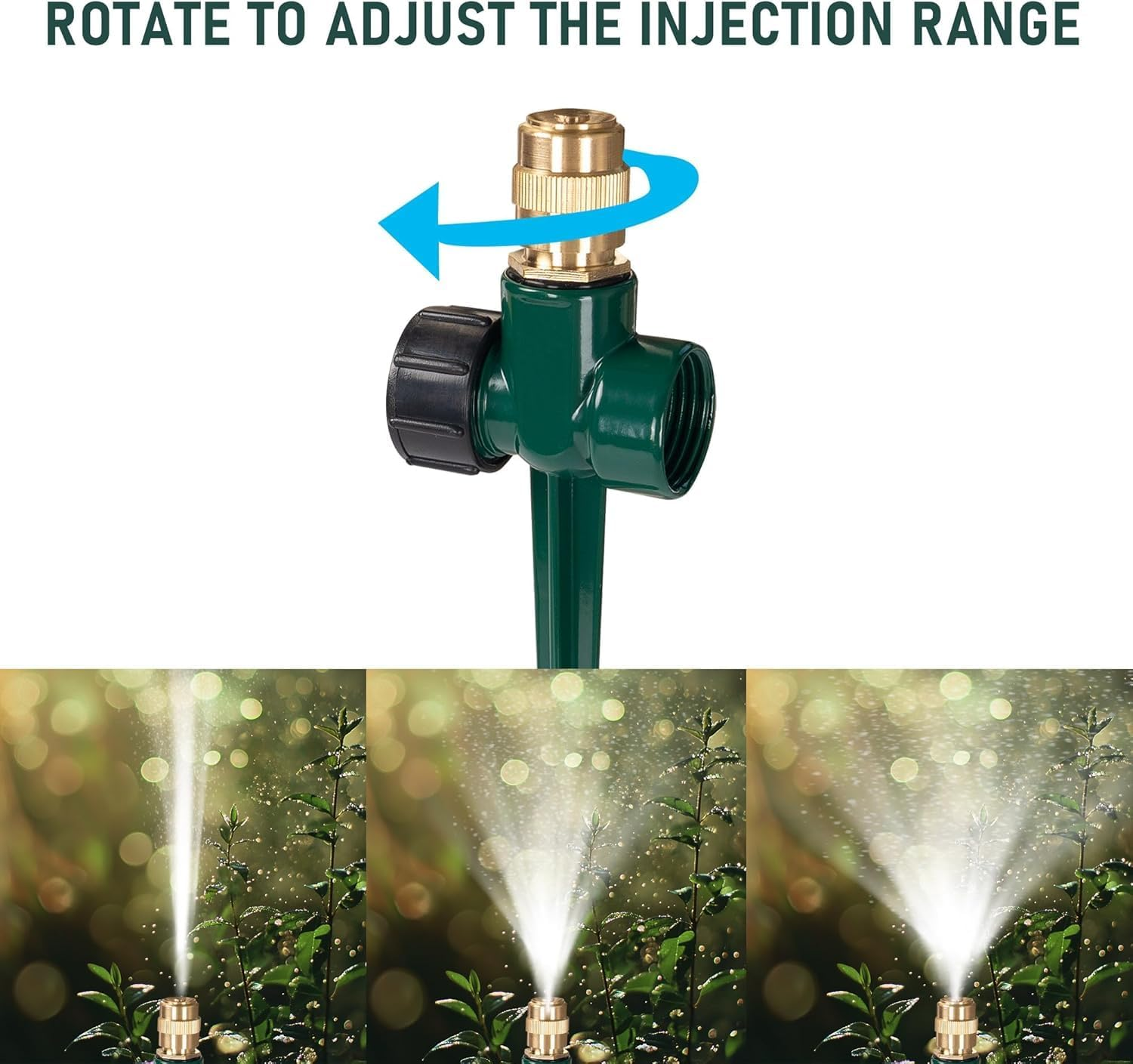 2 Pack Metal Lawn Sprinklers for Yard - Brass Garden Sprinklers with Stake Base and 360&deg; Adjustable Sprinkler Heads for Large Mulched Lawns and Yard Irrigation image number 2