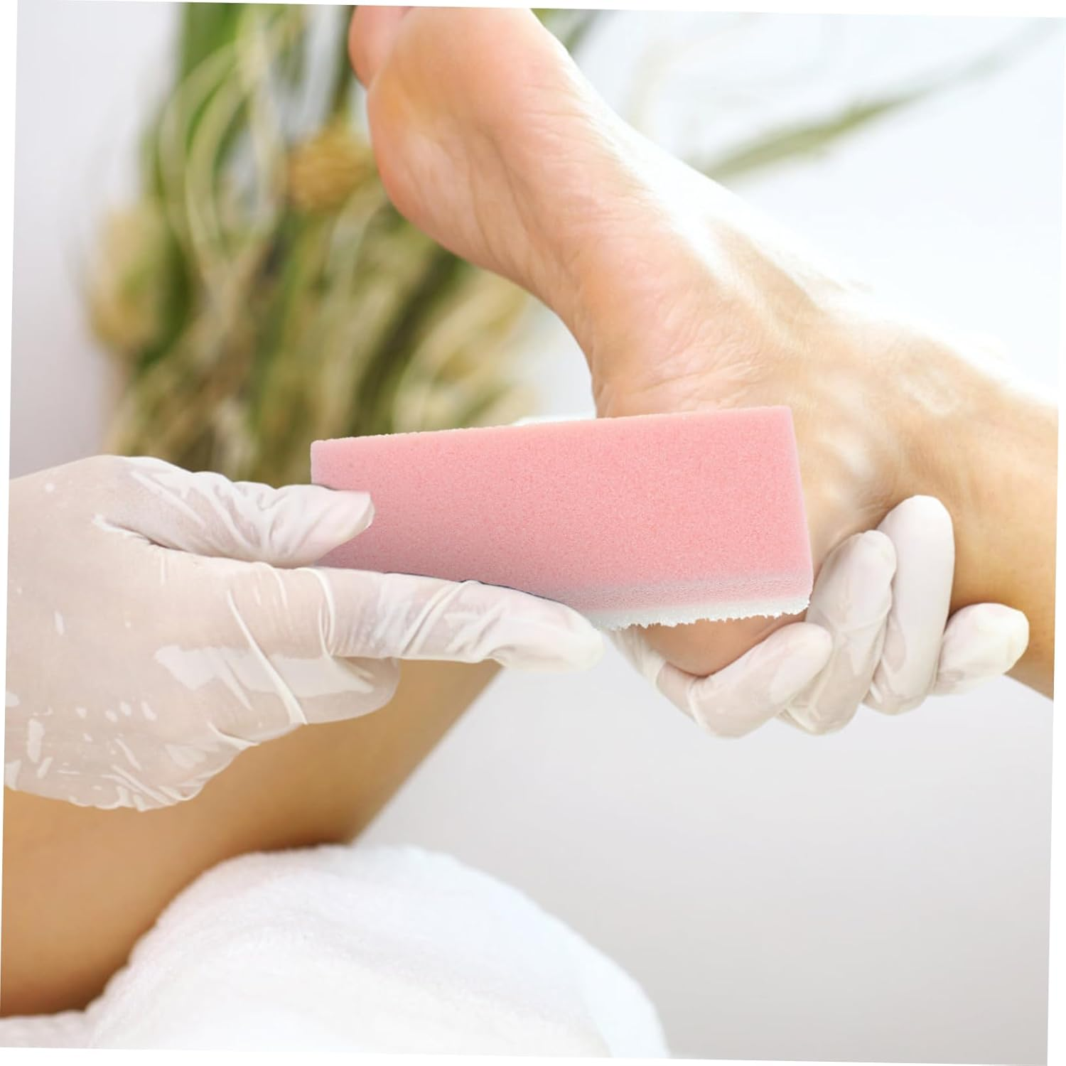 3Pcs Dual-Sided Pumice Stone Callus Remover Dead Skin Tool for Feet and Hands Exfoliating Foot Scrubber Bath Cleaning Stones Assorted Green Yellow Pink Colors image number 2